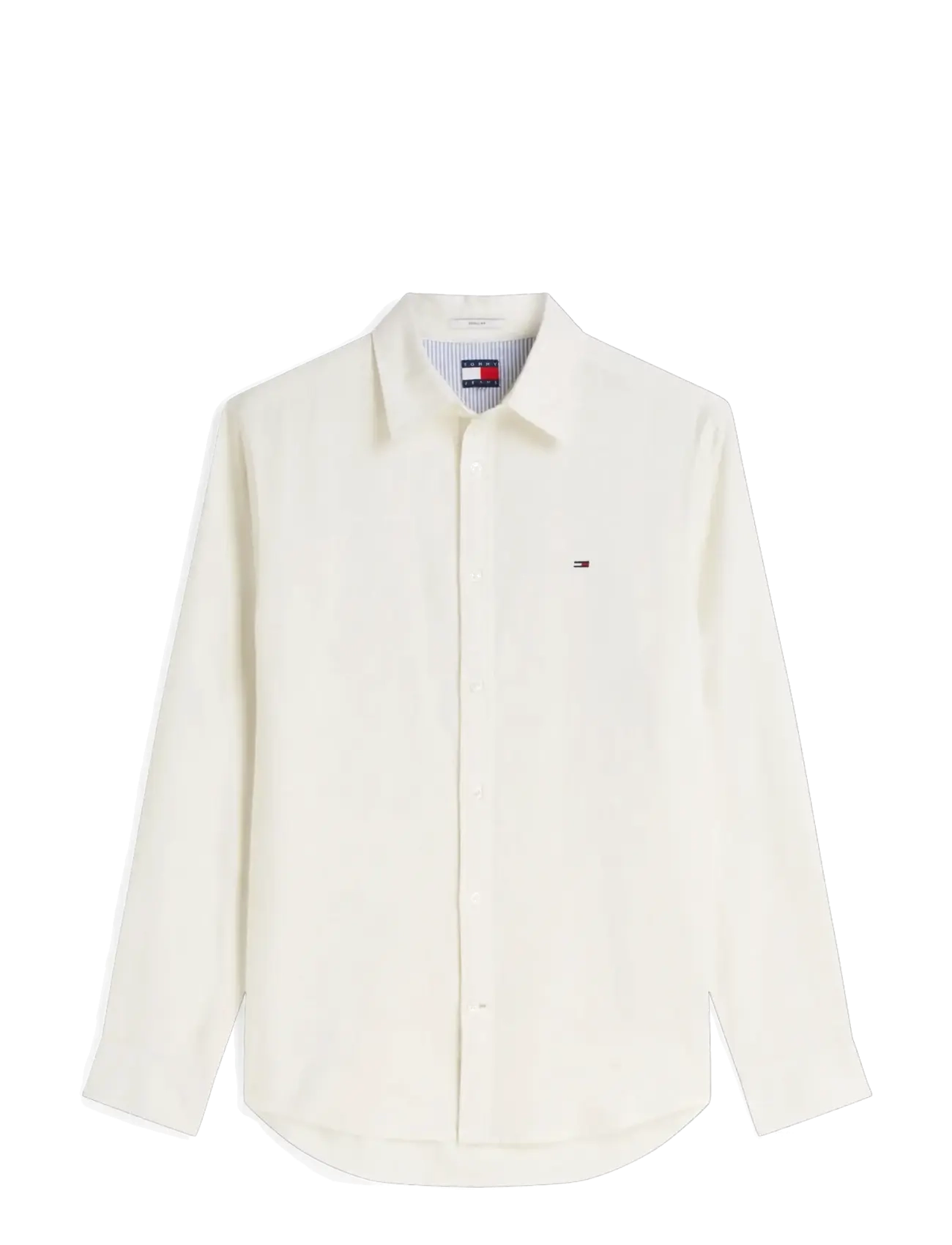 Tommy Jeans TJM REG LINEN BLEND SHIRT EXT - Skjorter - ECRU / cream