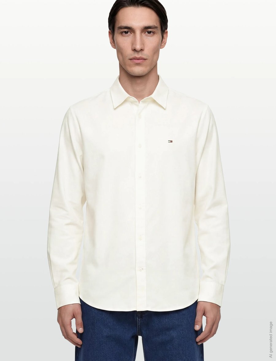 Tommy Jeans - TJM REG LINEN BLEND SHIRT EXT - leinenhemden - ecru - 3