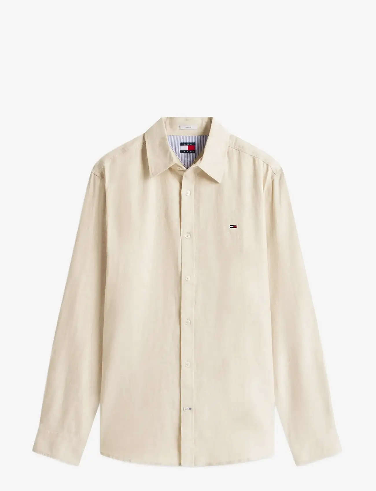 Tommy Jeans - TJM REG LINEN BLEND SHIRT EXT - linen shirts - gentle gold - 1