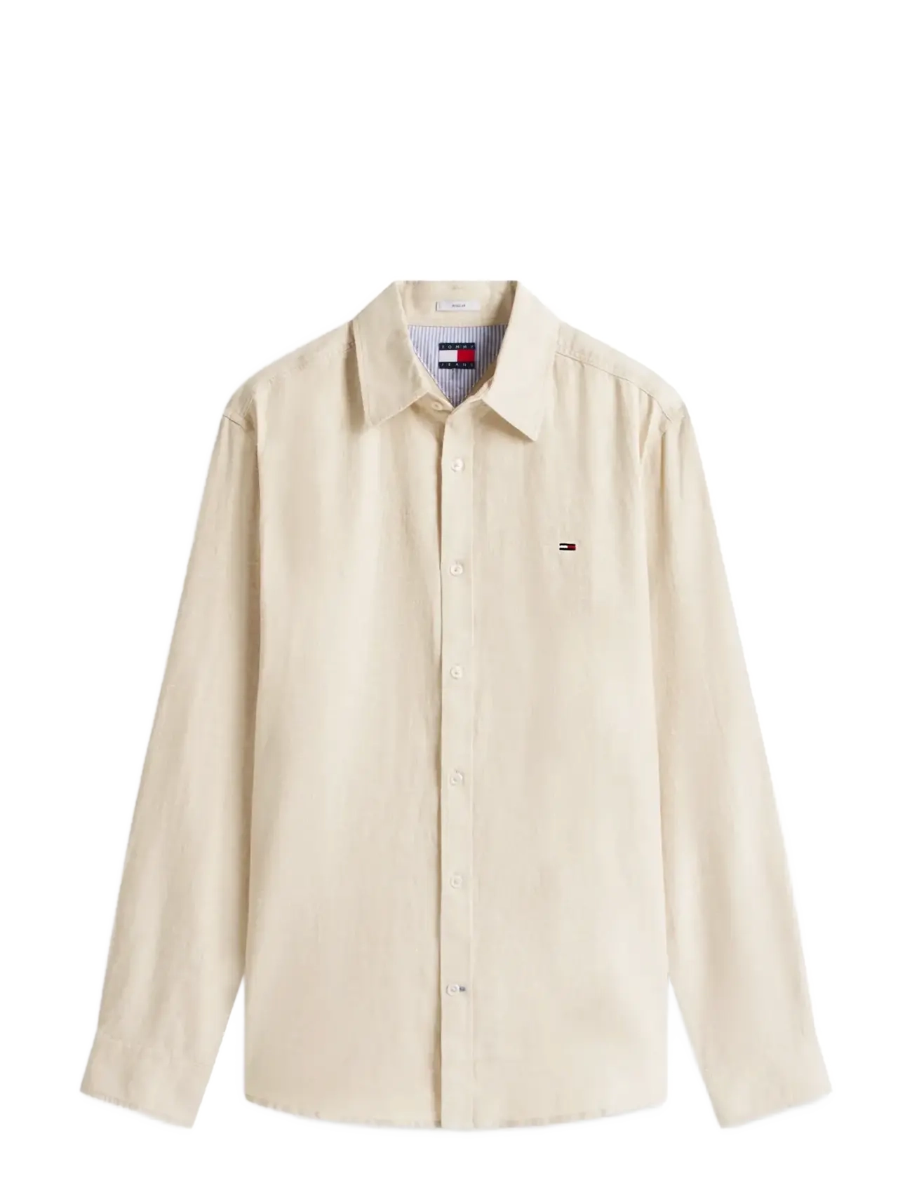 Tommy Jeans TJM REG LINEN BLEND SHIRT EXT - Skjorter - GENTLE GOLD / beige