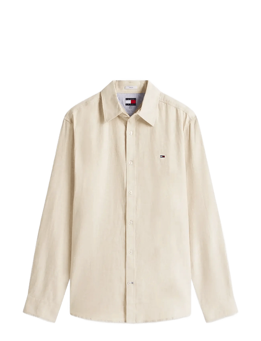Tommy Jeans - TJM REG LINEN BLEND SHIRT EXT - chemises de lin - gentle gold - 1