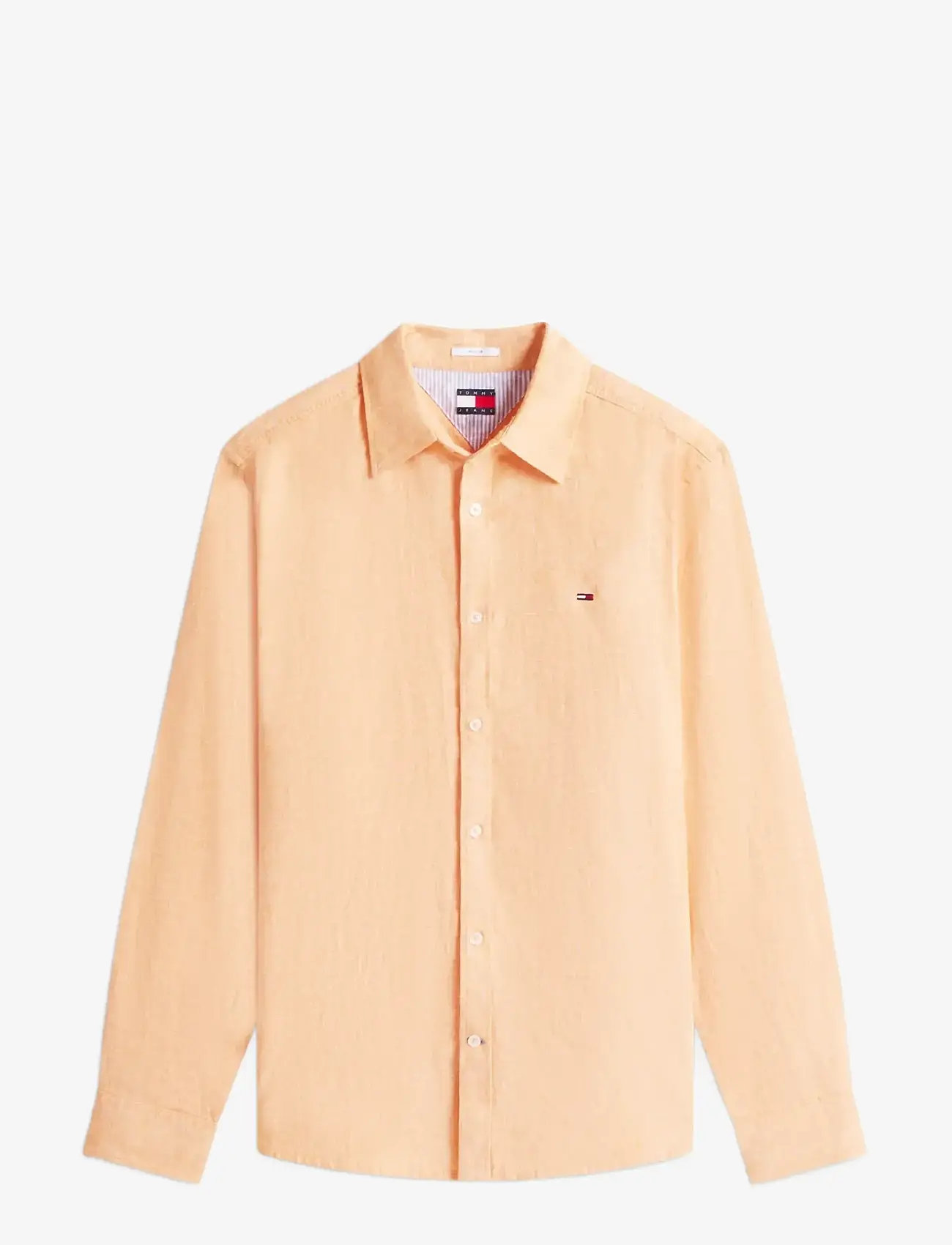 Tommy Jeans - TJM REG LINEN BLEND SHIRT EXT - linen shirts - lush orange - 1