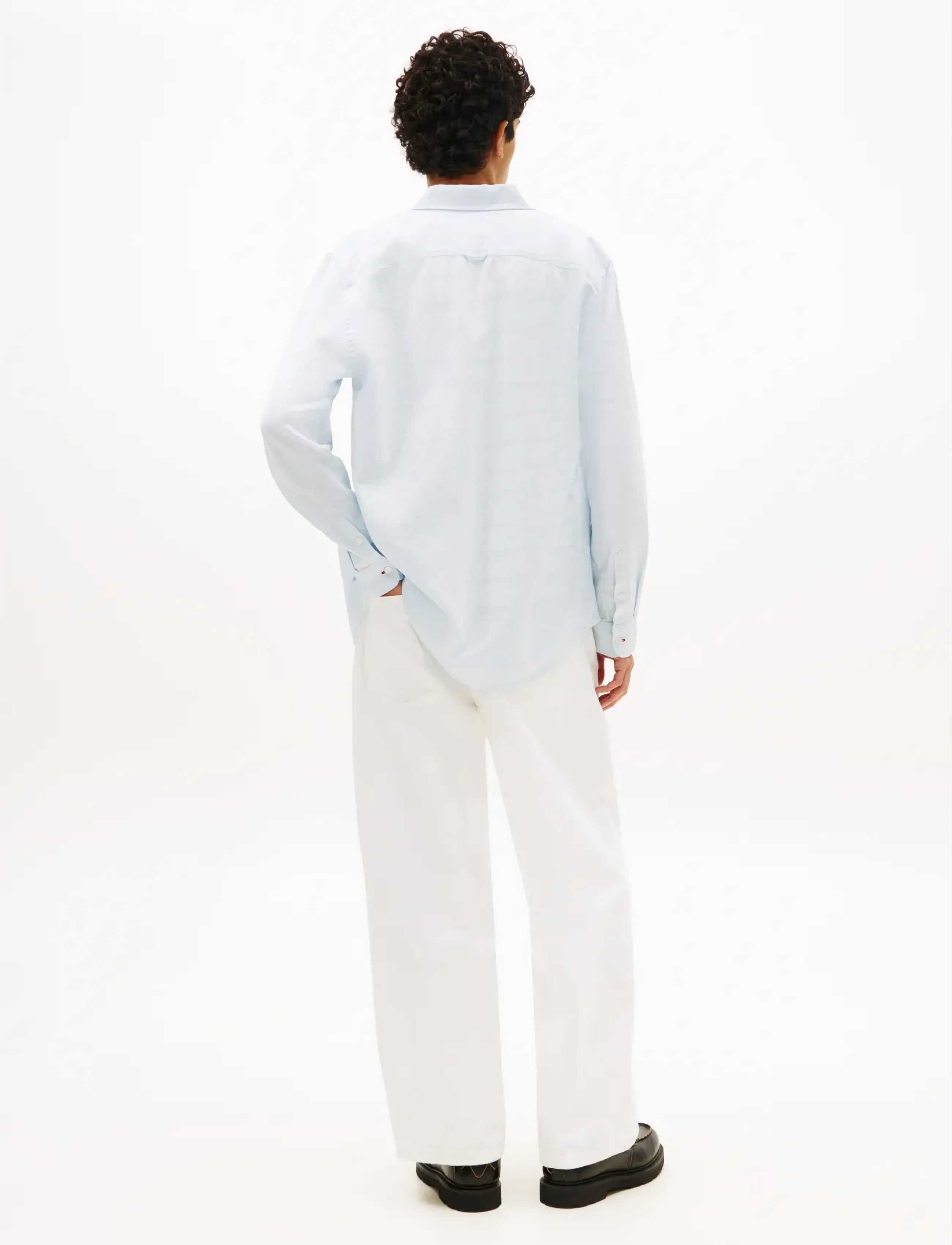Tommy Jeans - TJM REG LINEN BLEND SHIRT EXT - hørskjorter - sweet blue - 2