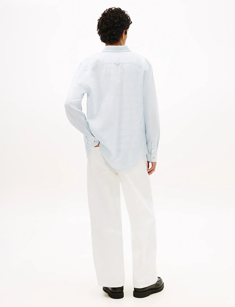 Tommy Jeans - TJM REG LINEN BLEND SHIRT EXT - leinenhemden - sweet blue - 2