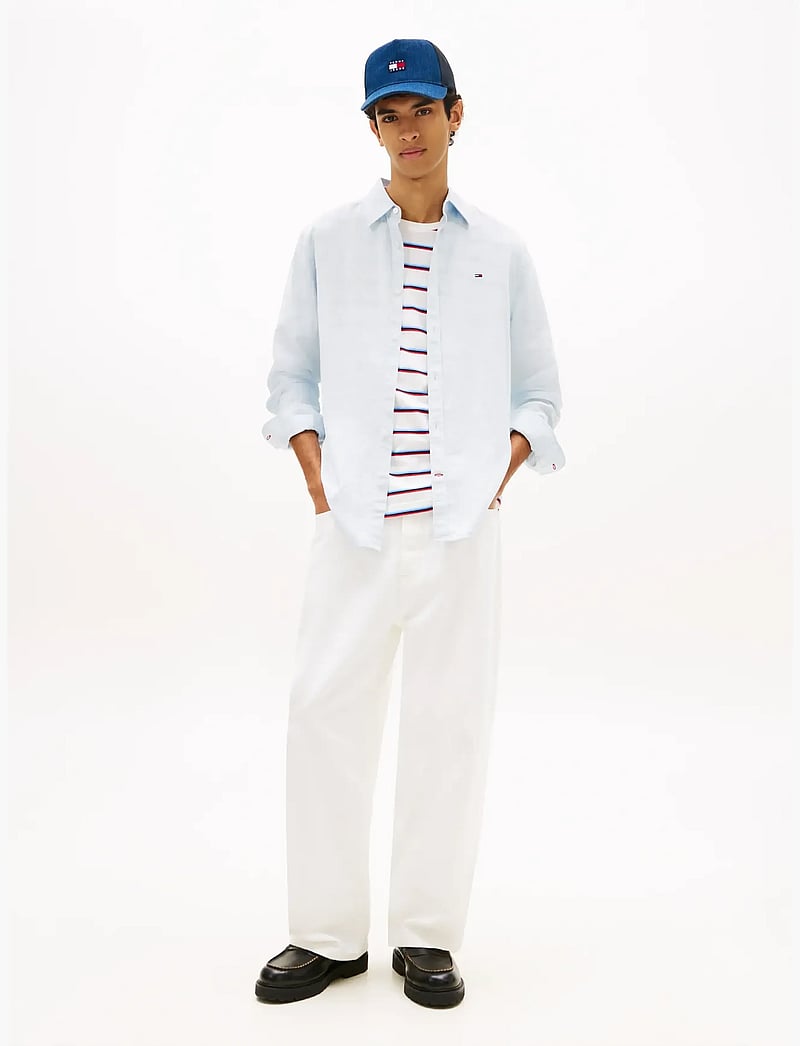 Tommy Jeans - TJM REG LINEN BLEND SHIRT EXT - linen shirts - sweet blue - 3