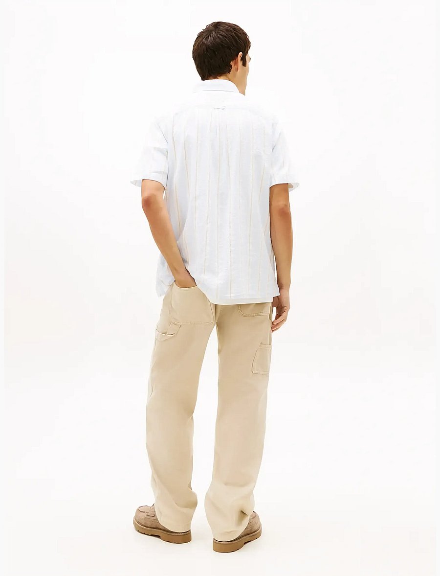 Tommy Jeans - TJM REG SEERSUCKR PTRN SHIRT EXT - kurzarmhemden - sweet blue stripe - 2