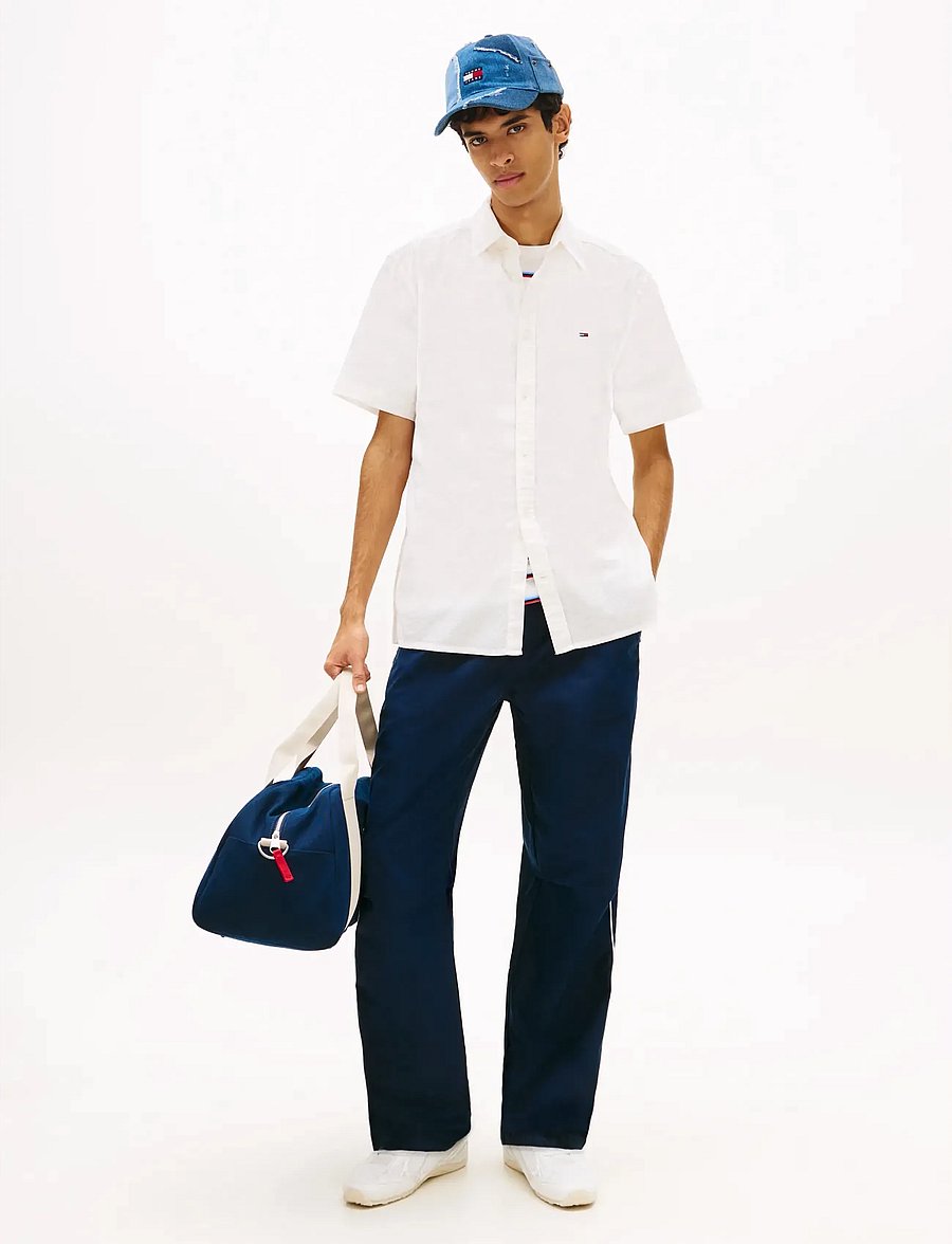 Tommy Jeans - TJM REG SEERSUCKER SHIRT EXT - short-sleeved shirts - ancient white - 3