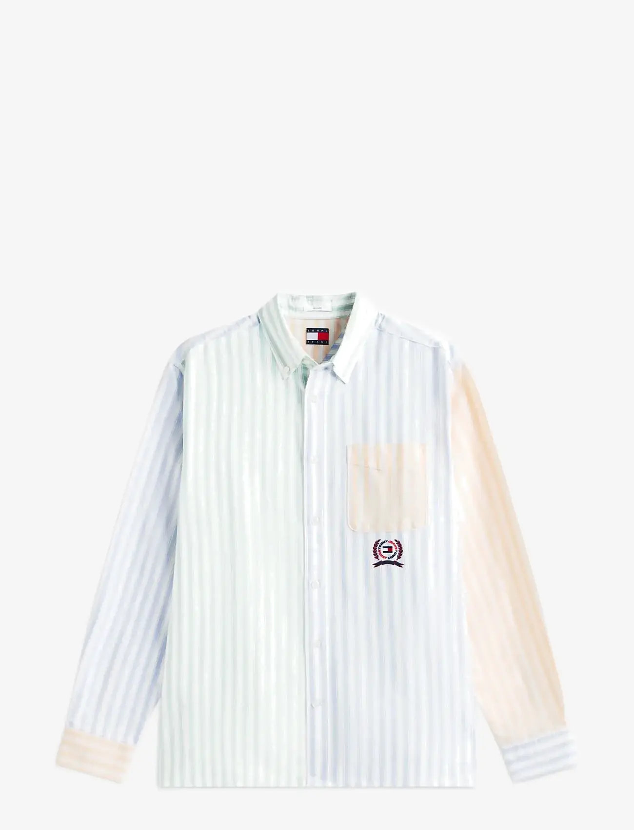 Tommy Jeans - TJM RLX OXFORD FUN STRIPE SHIRT - triibulised särgid - blue twilight   multi - 1