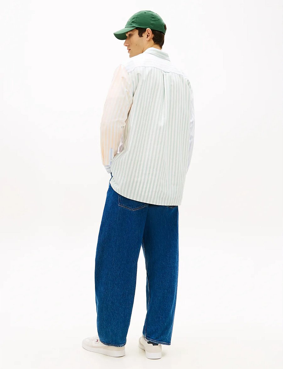 Tommy Jeans - TJM RLX OXFORD FUN STRIPE SHIRT - gestreifte hemden - blue twilight multi - 2