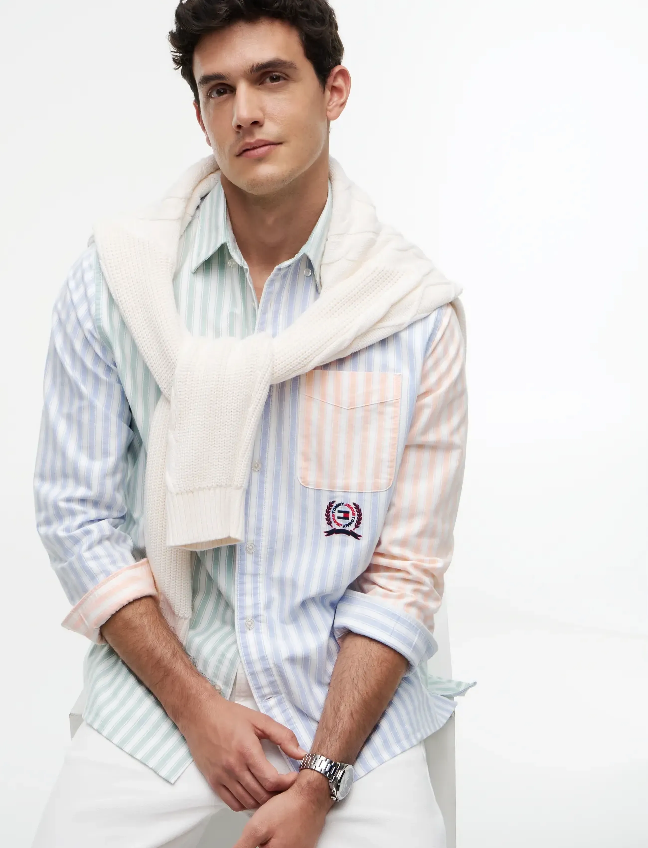 TOMMY JEANS Tjm Rlx Oxford Fun Stripe Shirt mönstrade skjortor herr – bild 3