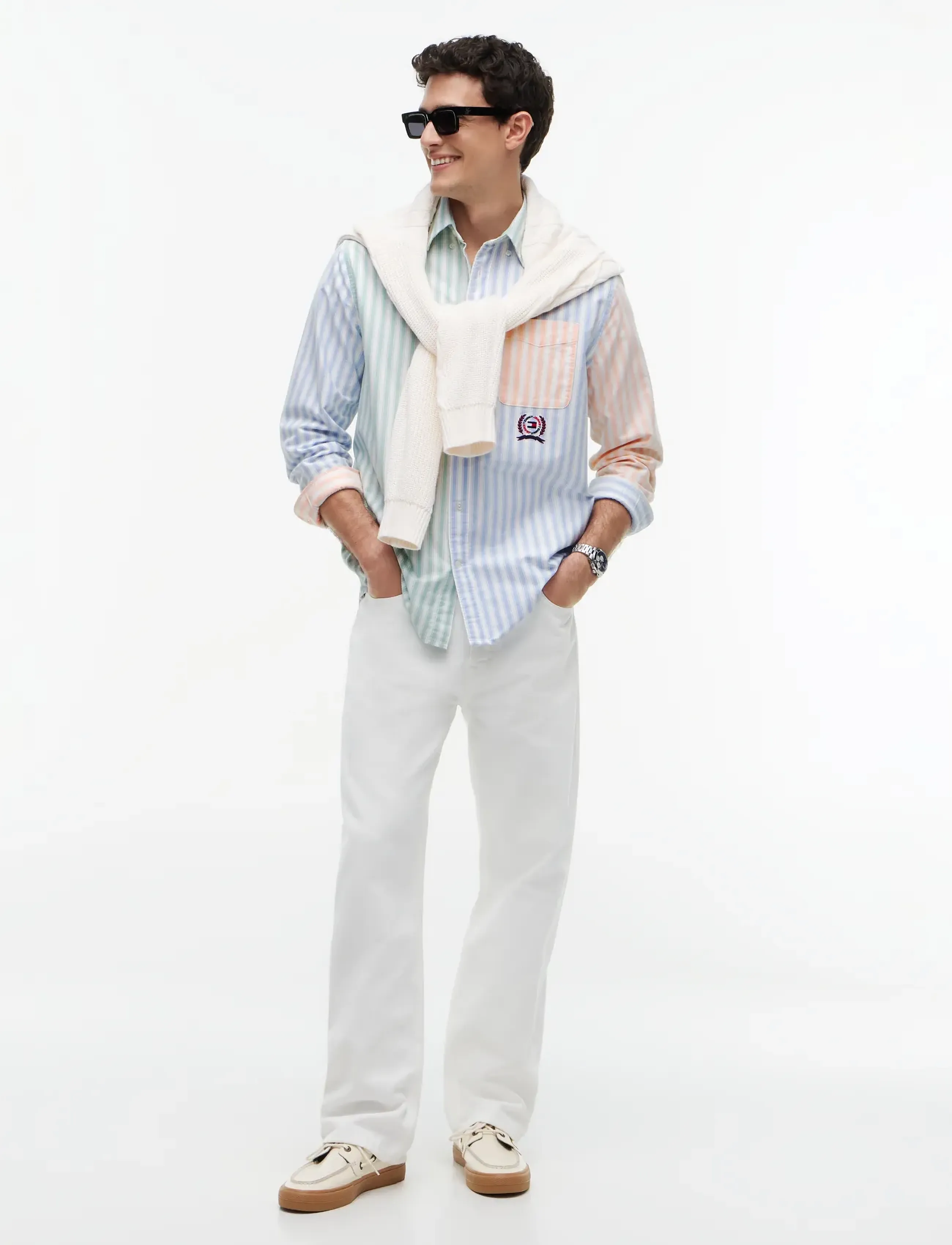 Tommy Jeans - TJM RLX OXFORD FUN STRIPE SHIRT - striped shirts - blue twilight   multi - 4