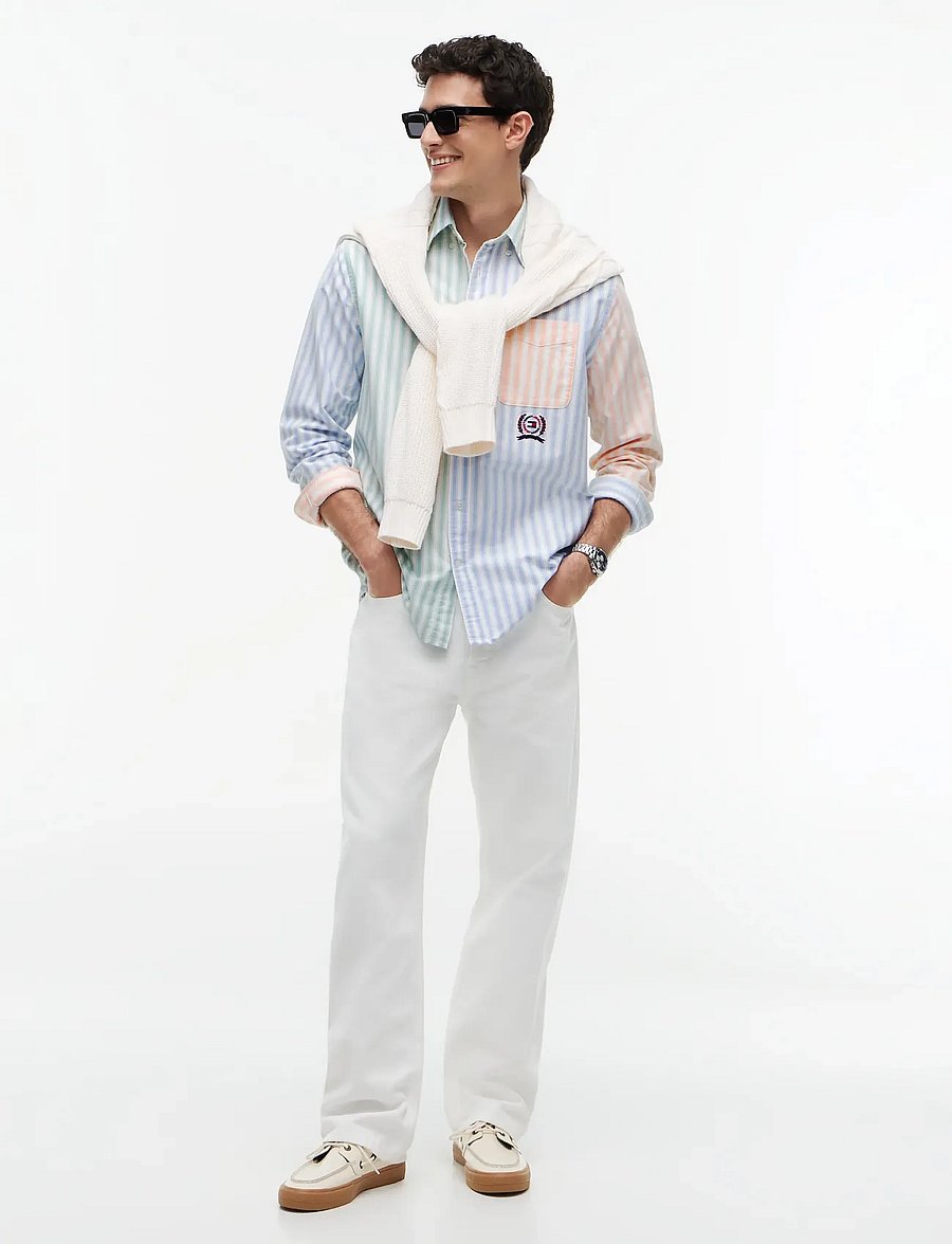 Tommy Jeans - TJM RLX OXFORD FUN STRIPE SHIRT - striped shirts - blue twilight multi - 4