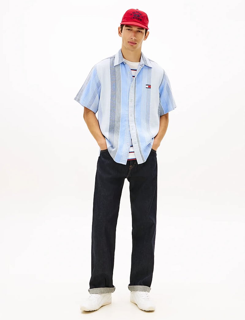Tommy Jeans - TJM RLX STRIPE SS SHIRT EXT - kortærmede skjorter - sweet blue stripes - 3