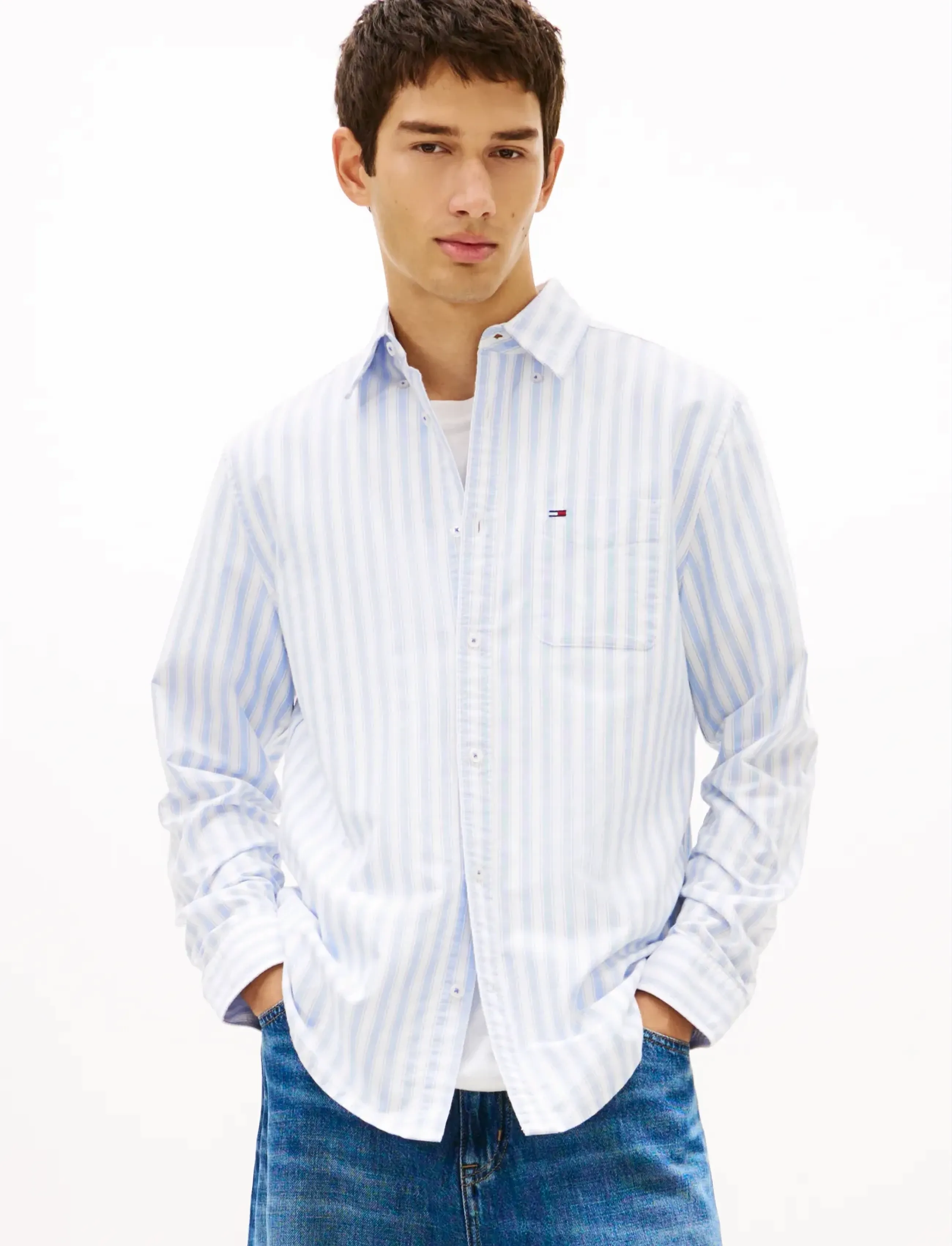 Tommy Jeans TJM REG STRIPE OXFORD SHIRT EXT - Tommy Hilfiger - BLUE TWILIGHT STRIPE / blue