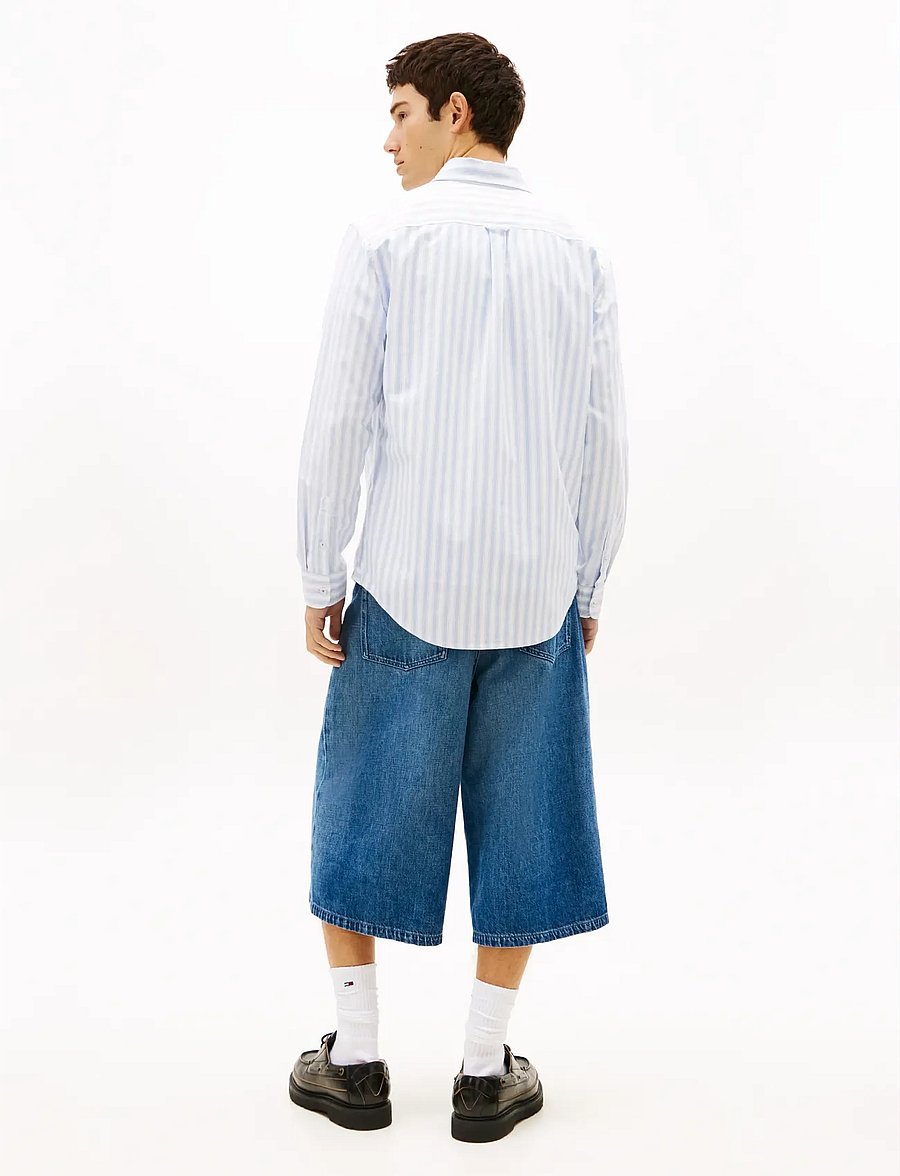 Tommy Jeans - TJM REG STRIPE OXFORD SHIRT EXT - stribede skjorter - blue twilight stripe - 2