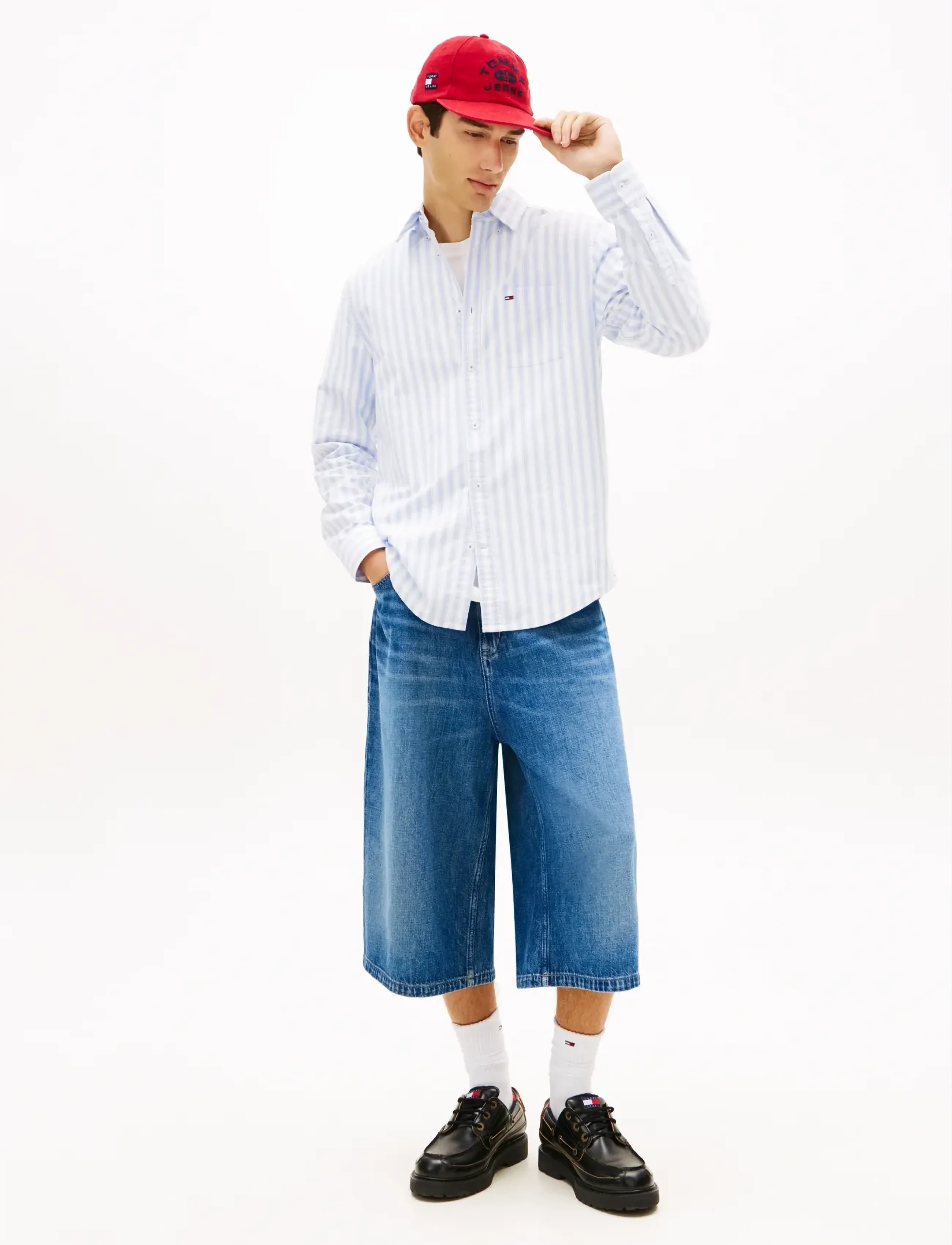 Tommy Jeans - TJM REG STRIPE OXFORD SHIRT EXT - stribede skjorter - blue twilight stripe - 3