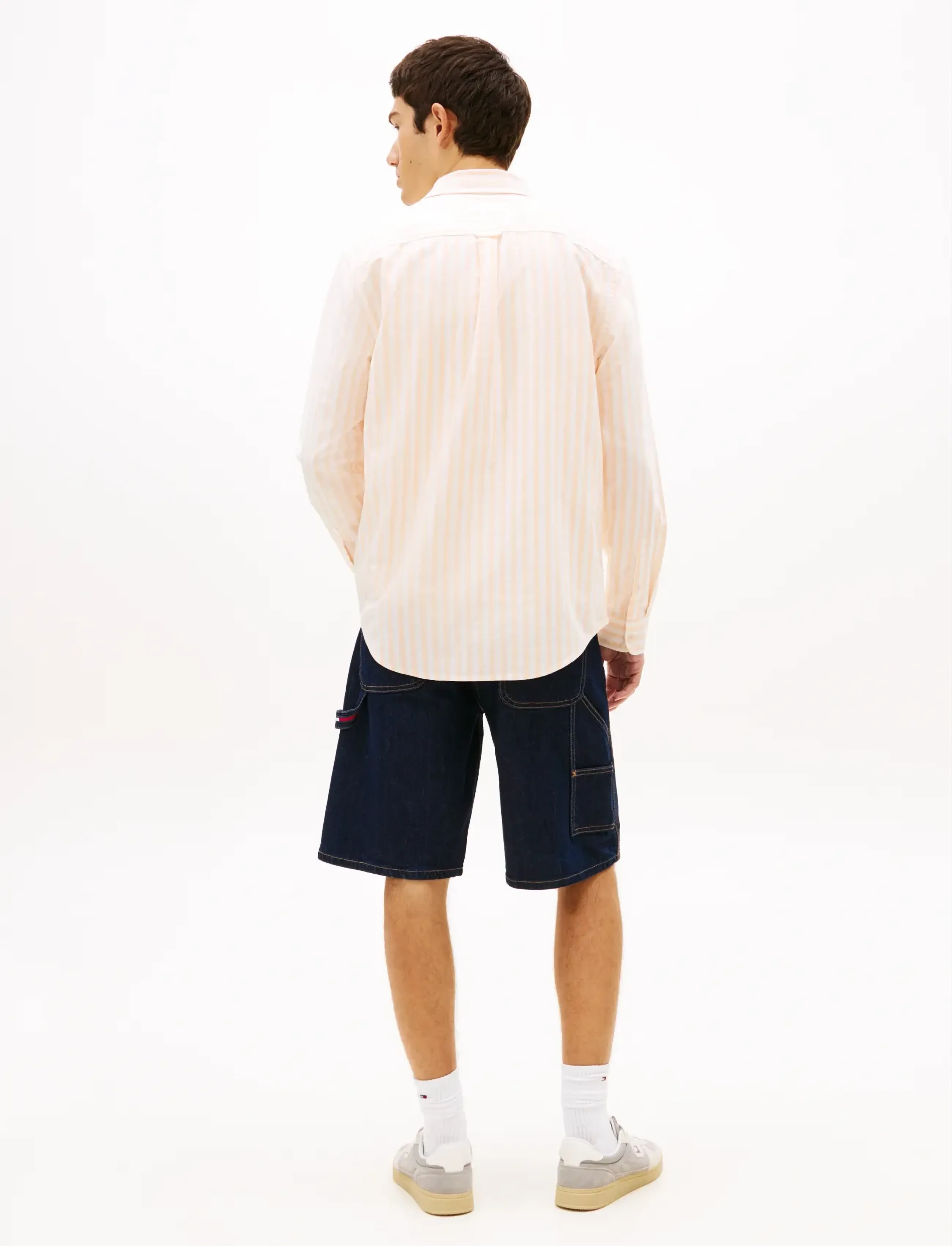 Tommy Jeans - TJM REG STRIPE OXFORD SHIRT EXT - stribede skjorter - faded sun kiss stripe - 2