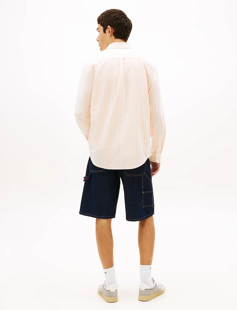 Tommy Jeans - TJM REG STRIPE OXFORD SHIRT EXT - stribede skjorter - faded sun kiss stripe - 2