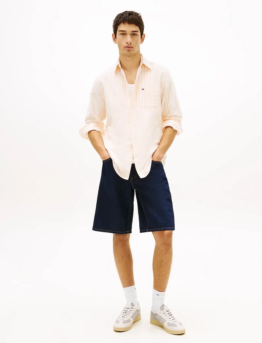 Tommy Jeans - TJM REG STRIPE OXFORD SHIRT EXT - stribede skjorter - faded sun kiss stripe - 3