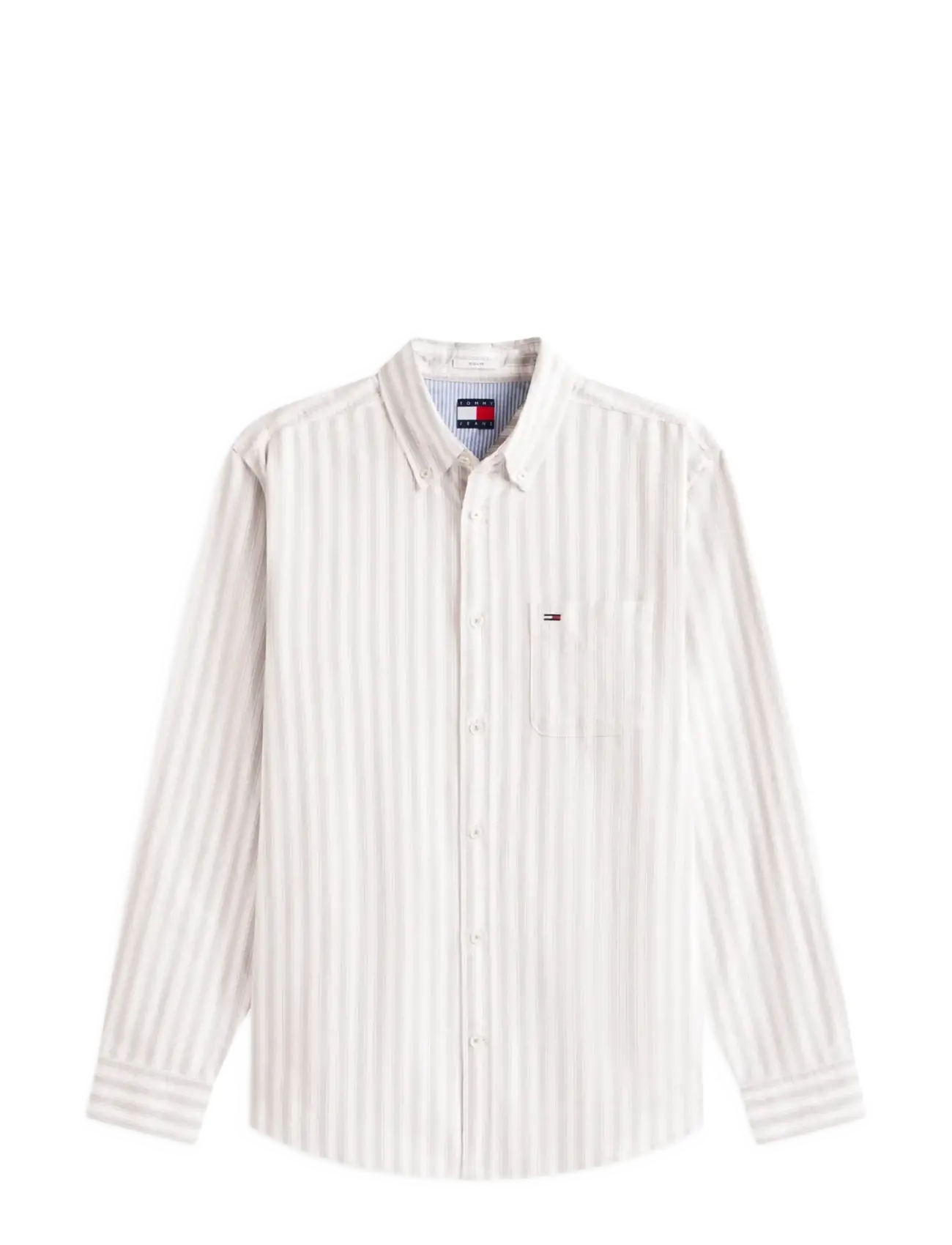 TJM REG STRIPE OXFORD SHIRT EXT - IVY MINK STRIPE