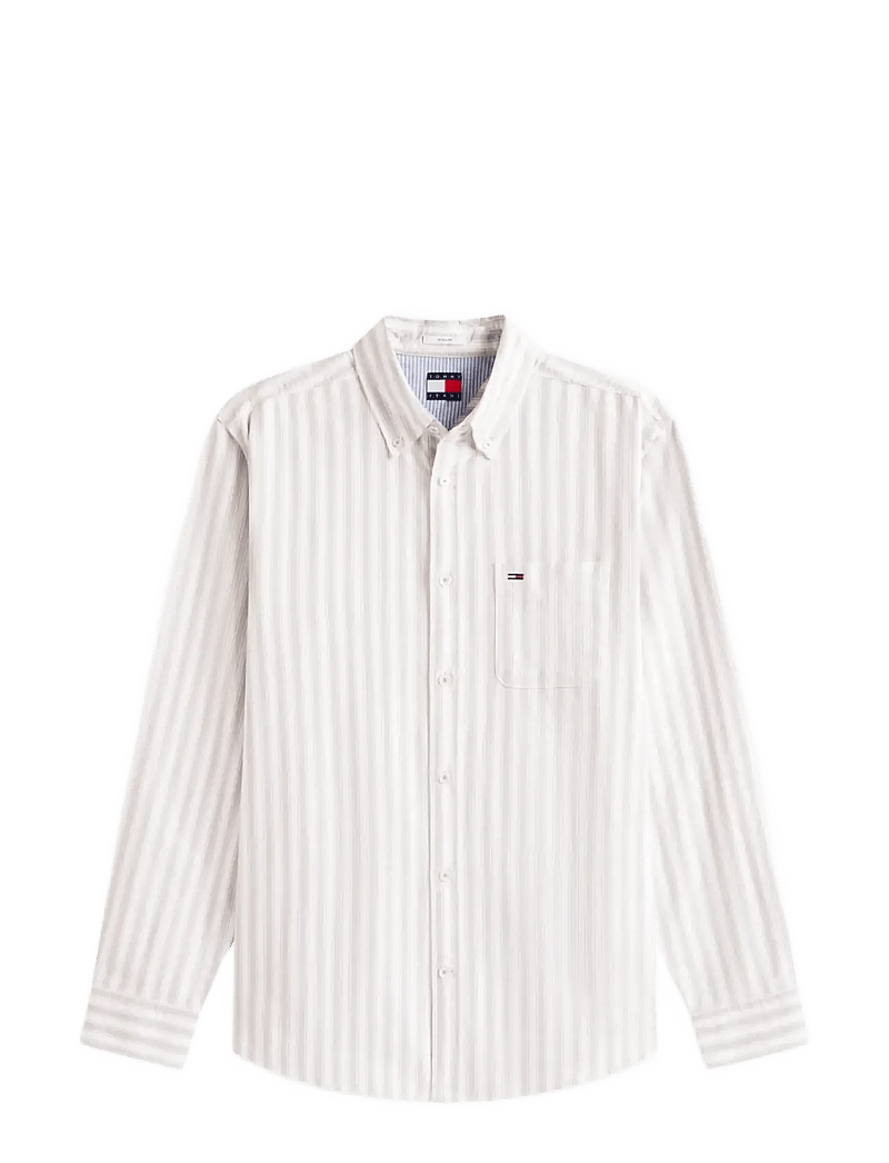 Tommy Jeans - TJM REG STRIPE OXFORD SHIRT EXT - stribede skjorter - ivy mink stripe - 1