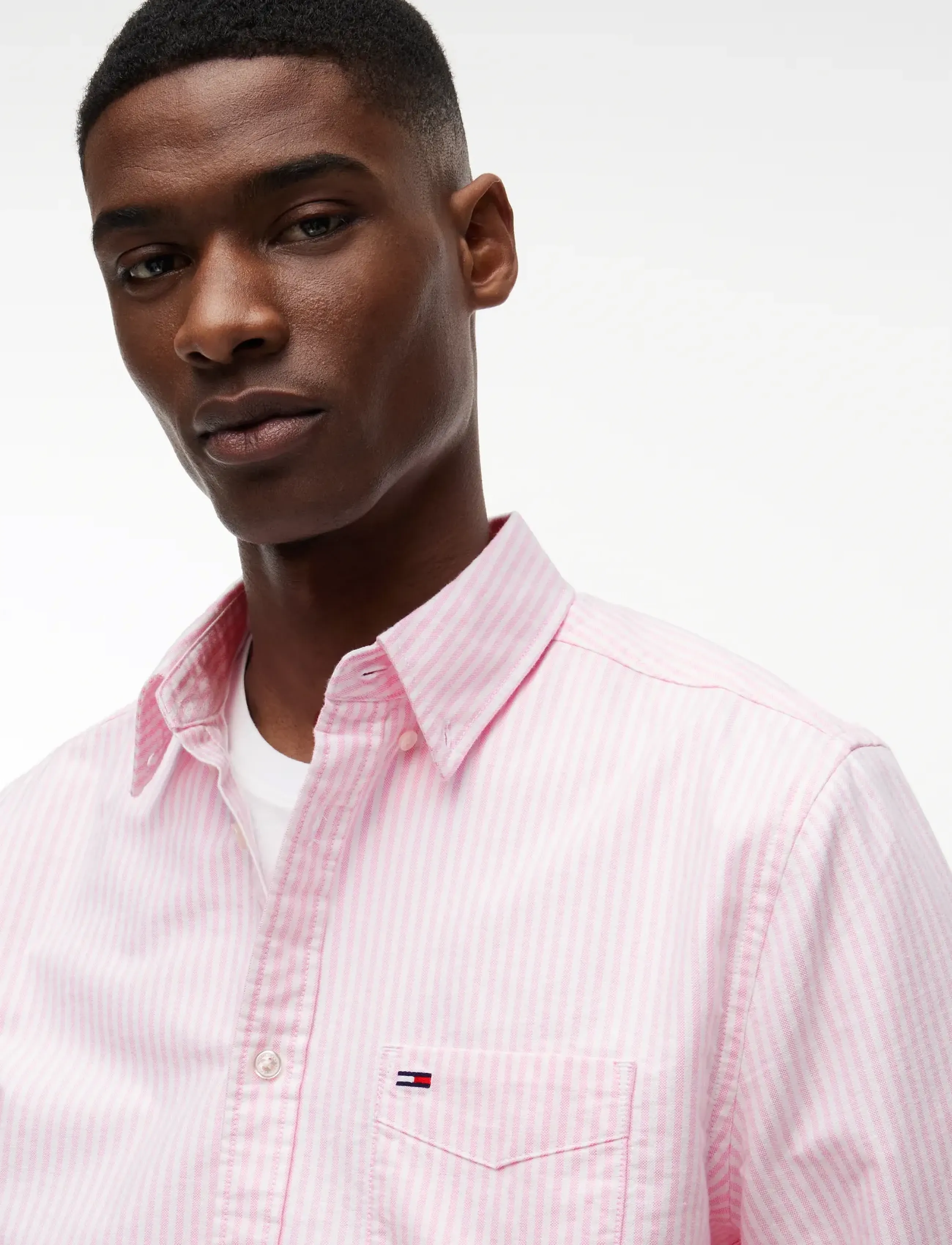 Tommy Jeans - TJM REG STRIPE OXFORD SHIRT EXT - oxford-skjortor - pink daisy stripe - 3