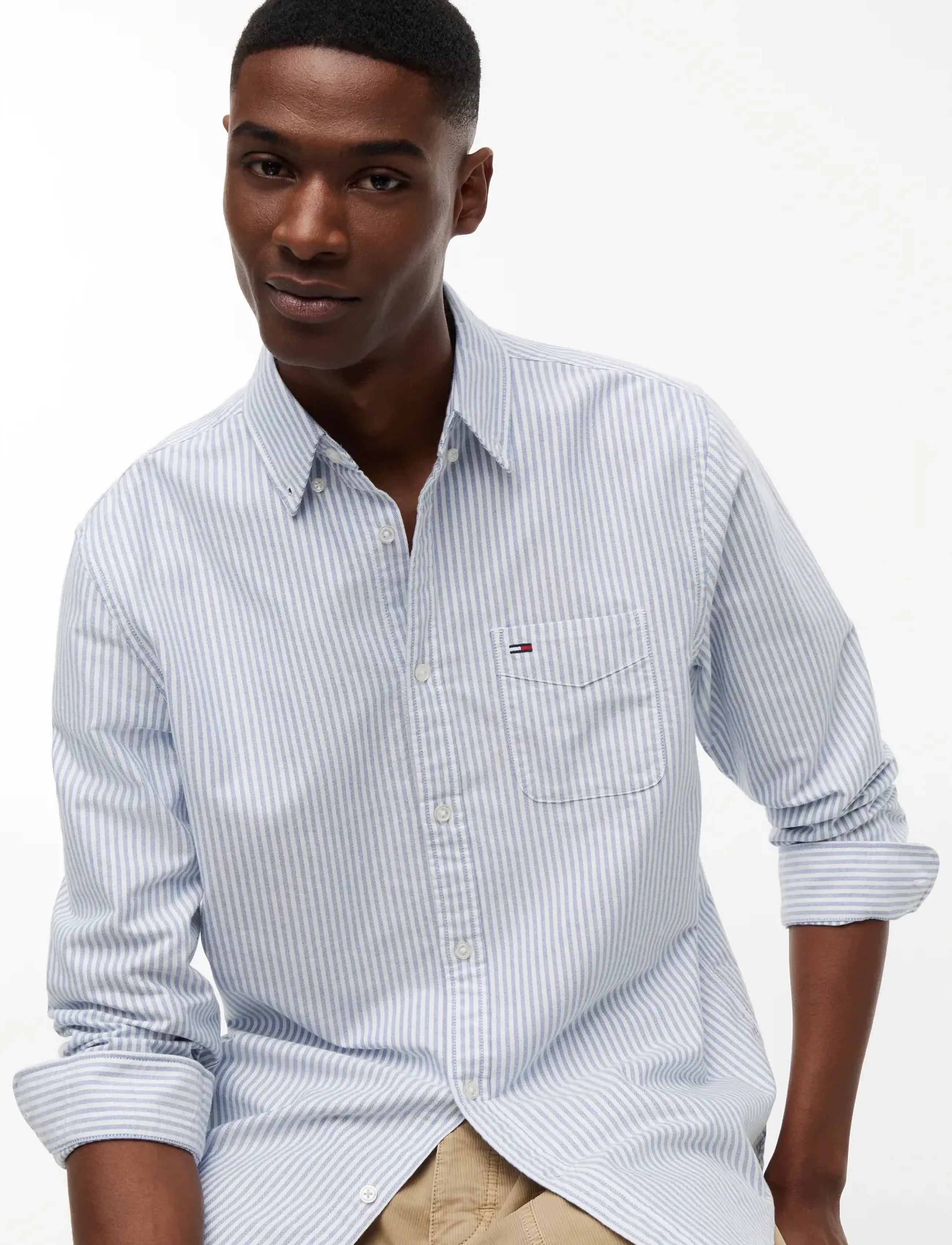 Tommy Jeans - TJM REG STRIPE OXFORD SHIRT EXT - geschenke unter 100€ - providence blue stripe - 3