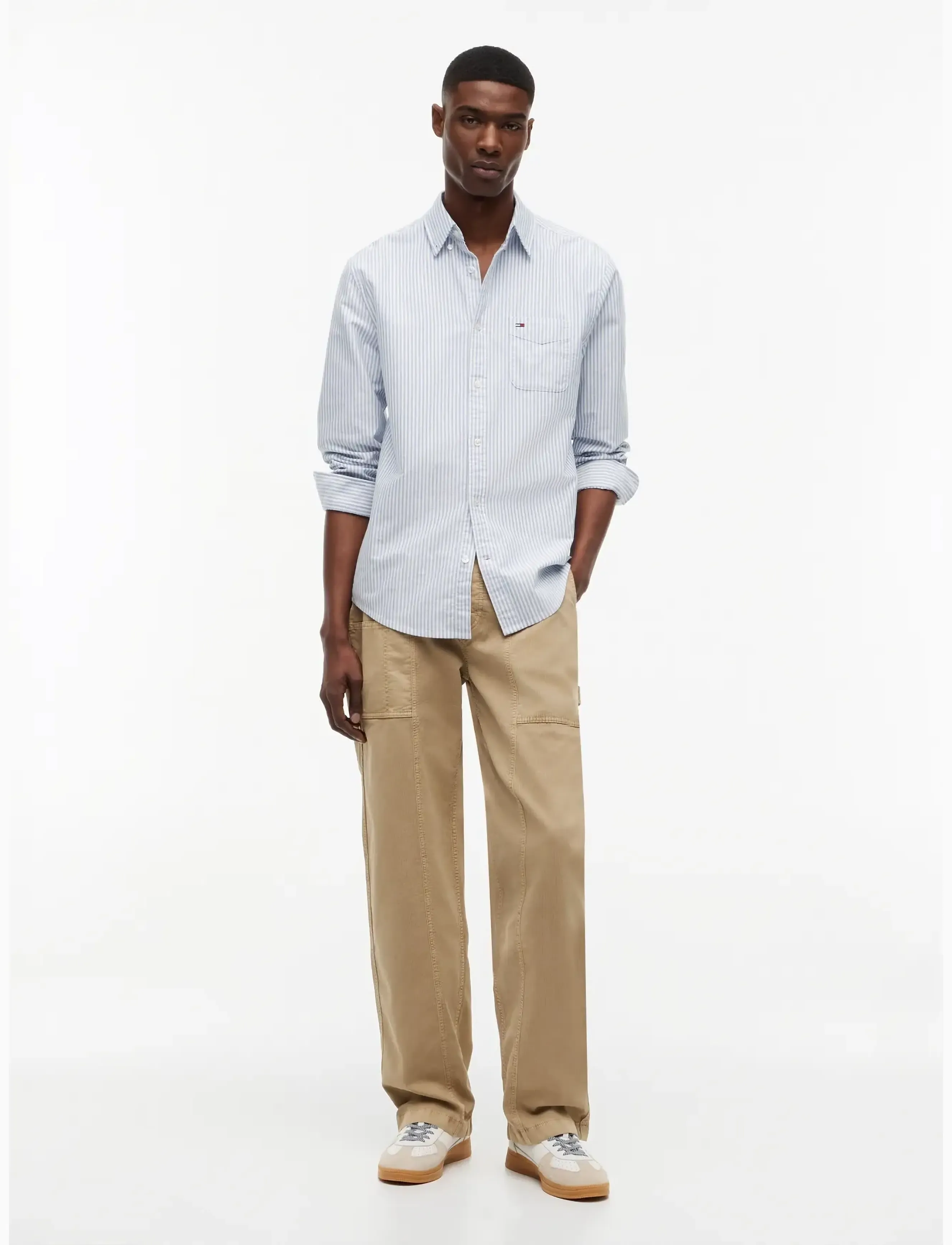 Tommy Jeans - TJM REG STRIPE OXFORD SHIRT EXT - geschenke unter 100€ - providence blue stripe - 4