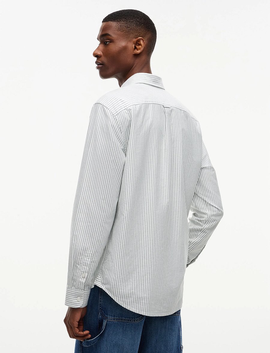 Tommy Jeans - TJM REG STRIPE OXFORD SHIRT EXT - oxfordi särgid - velvet green stripes - 2