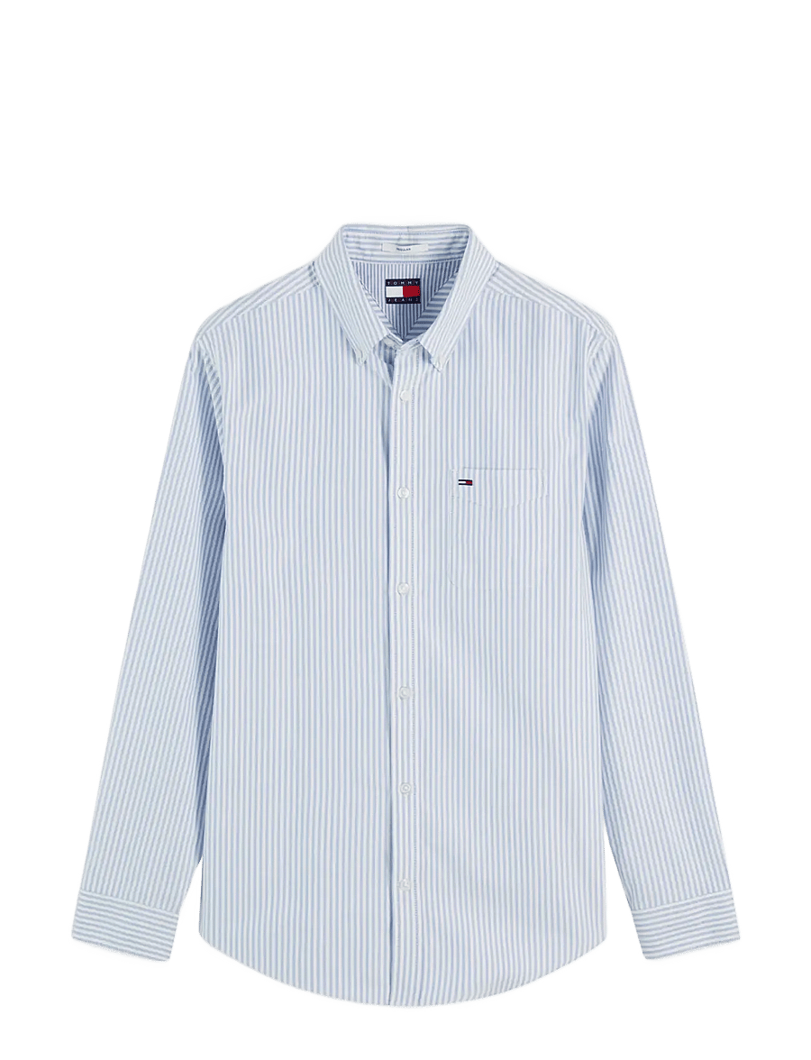 Tommy Jeans - TJM REG STRIPE OXFORD SHIRT EXT - oxford-skjortor - vibrant blue stripes - 1