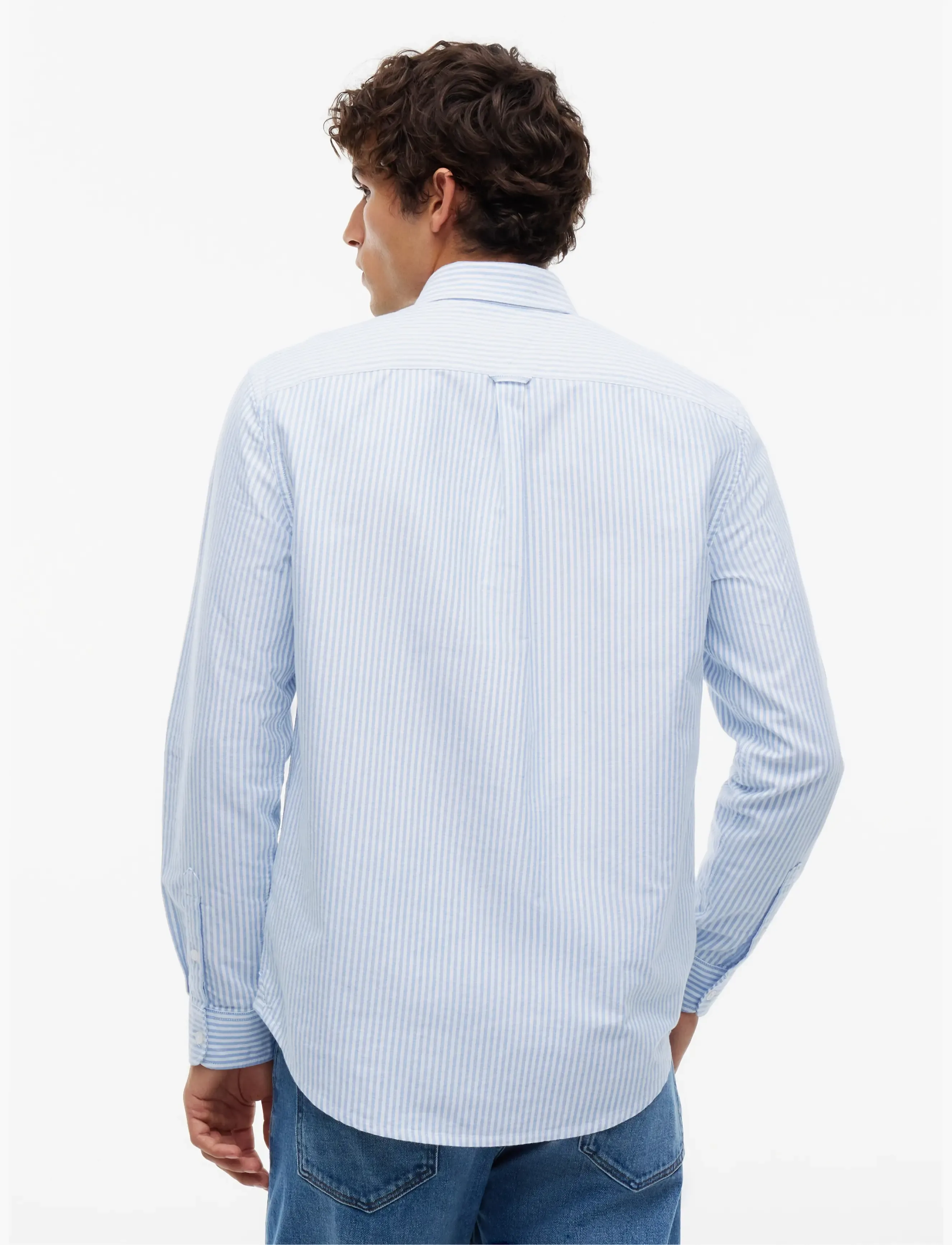 Tommy Jeans - TJM REG STRIPE OXFORD SHIRT EXT - oxford-skjortor - vibrant blue stripes - 2