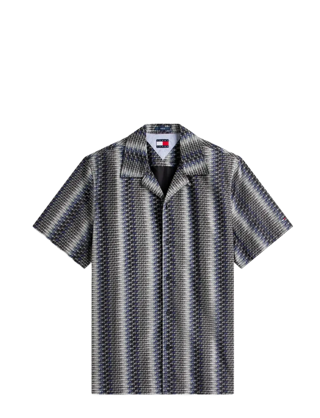 Tommy Jeans TJM REG AOP CAMP SHIRT EXT - Skjorter - BLACK AOP / multi