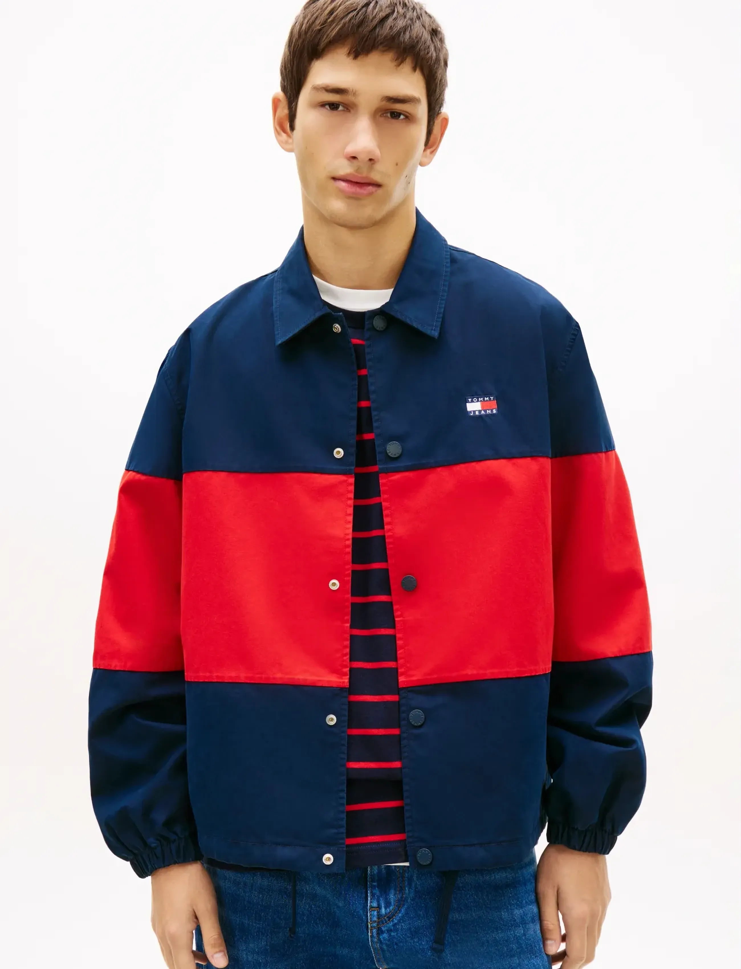 Tommy Jeans TJM COLORBLOCK OVERSHIRT EXT - Jacken & Mäntel - DARK NIGHT NAVY / navy
