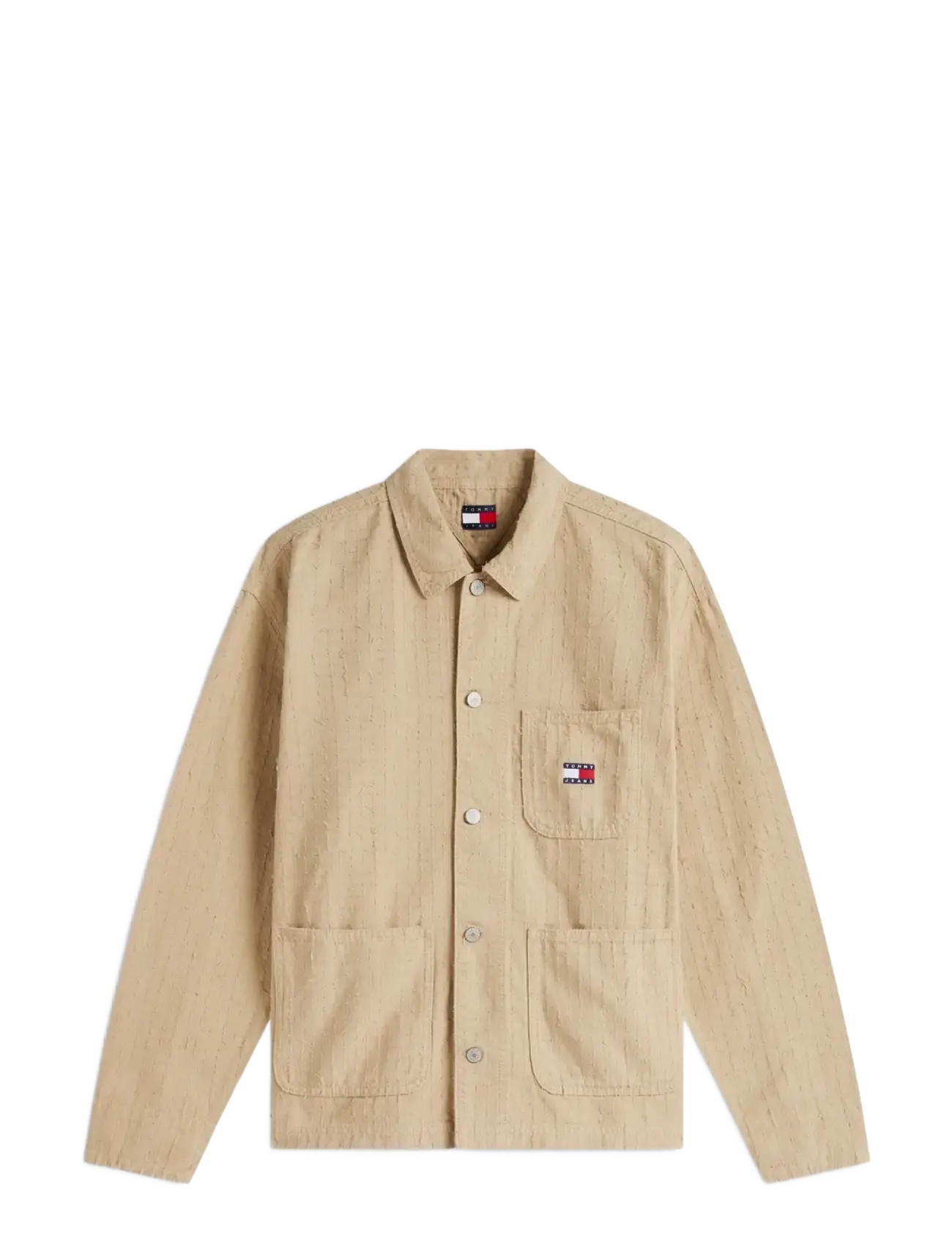 Tommy Jeans TJM PUNCH NEEDLE OVERSHIRT - Drabužiai - GENTLE GOLD / beige