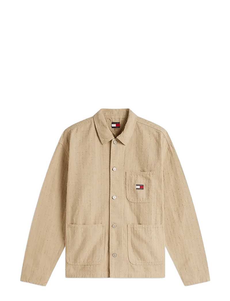 Tommy Jeans - TJM PUNCH NEEDLE OVERSHIRT - shop efter stil - gentle gold - 1