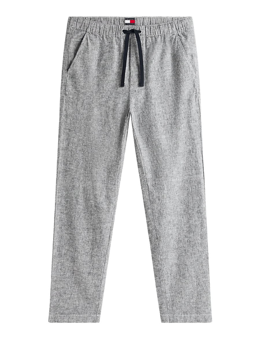 Tommy Jeans - TJM SONNY LINNEN MIX CHINO PANT - linased püksid - dark night navy - 1