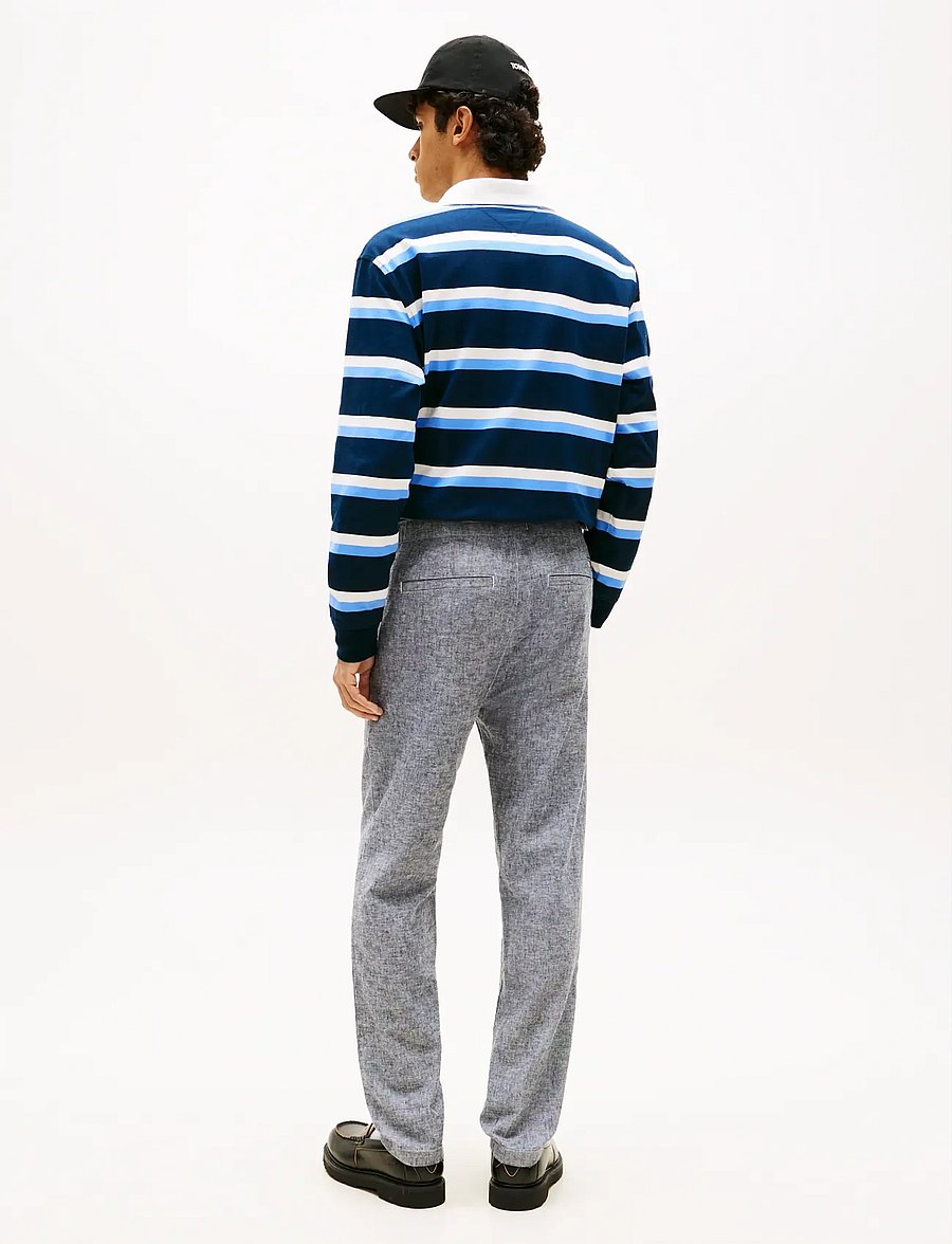 Tommy Jeans - TJM SONNY LINNEN MIX CHINO PANT - linased püksid - dark night navy - 2