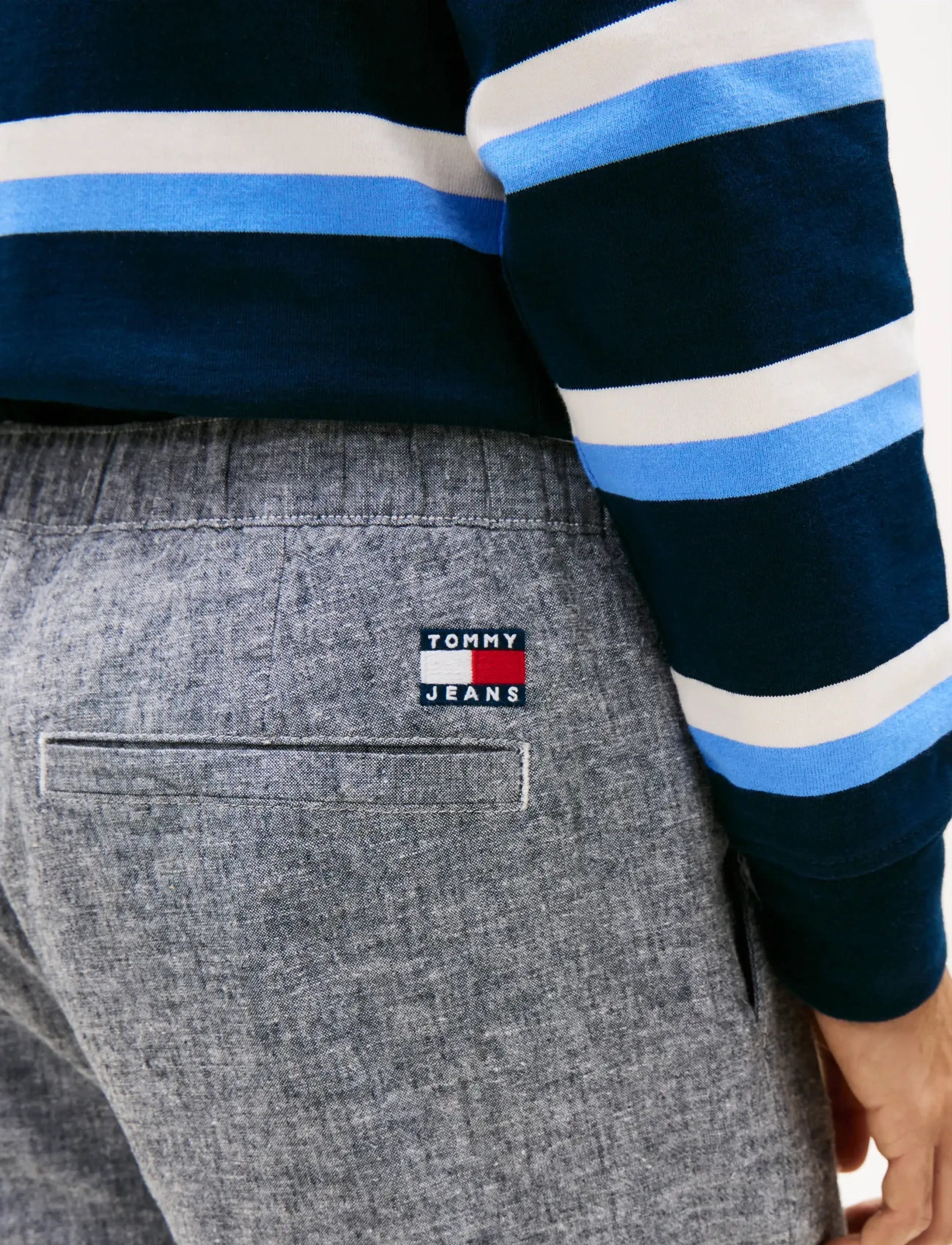 Tommy Jeans - TJM SONNY LINNEN MIX CHINO PANT - leinenhosen - dark night navy - 5