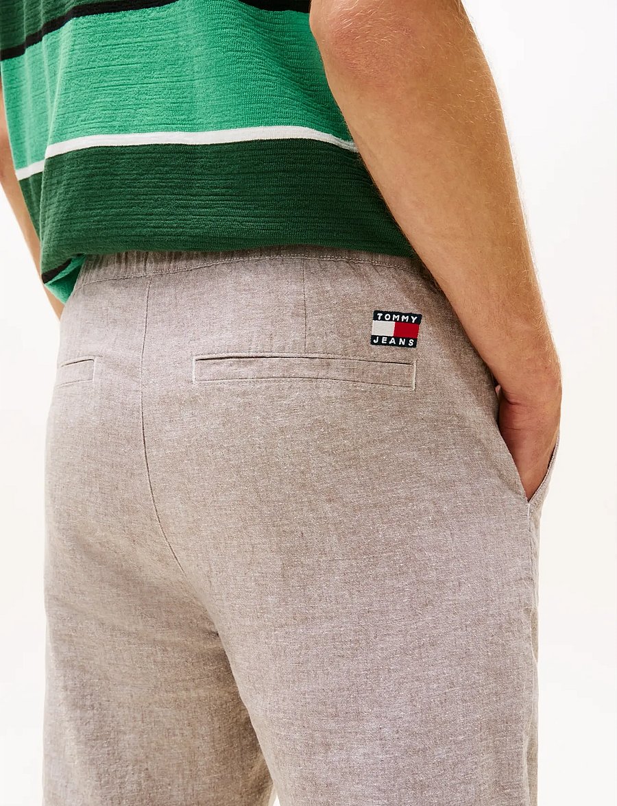 Tommy Jeans - TJM SONNY LINNEN MIX CHINO PANT - leinenhosen - ivy mink - 4