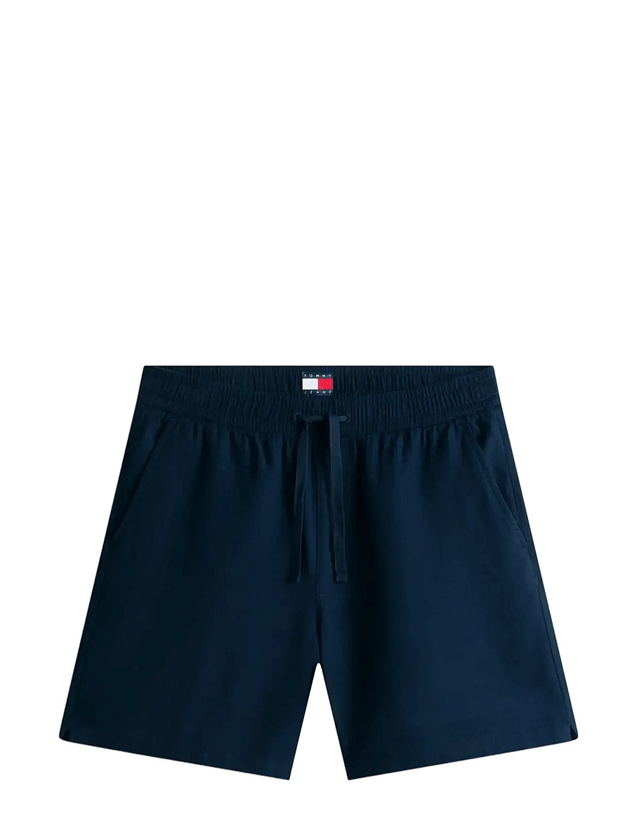 Tommy Jeans - TJM LINEN BLEND PULL-ON SHORT - casual shorts - dark night navy - 1