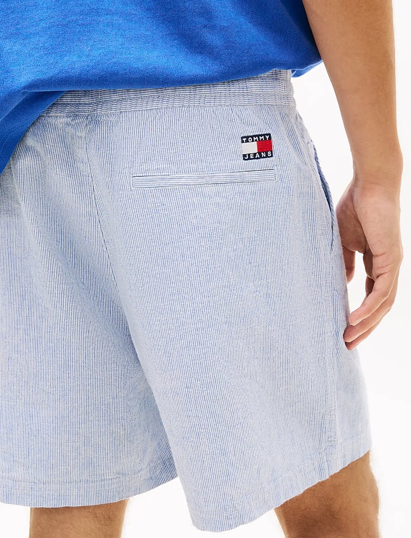 Tommy Jeans - TJM LINEN BLEND STRIPE SHORT - leinen-shorts - blue twilight stripes - 4