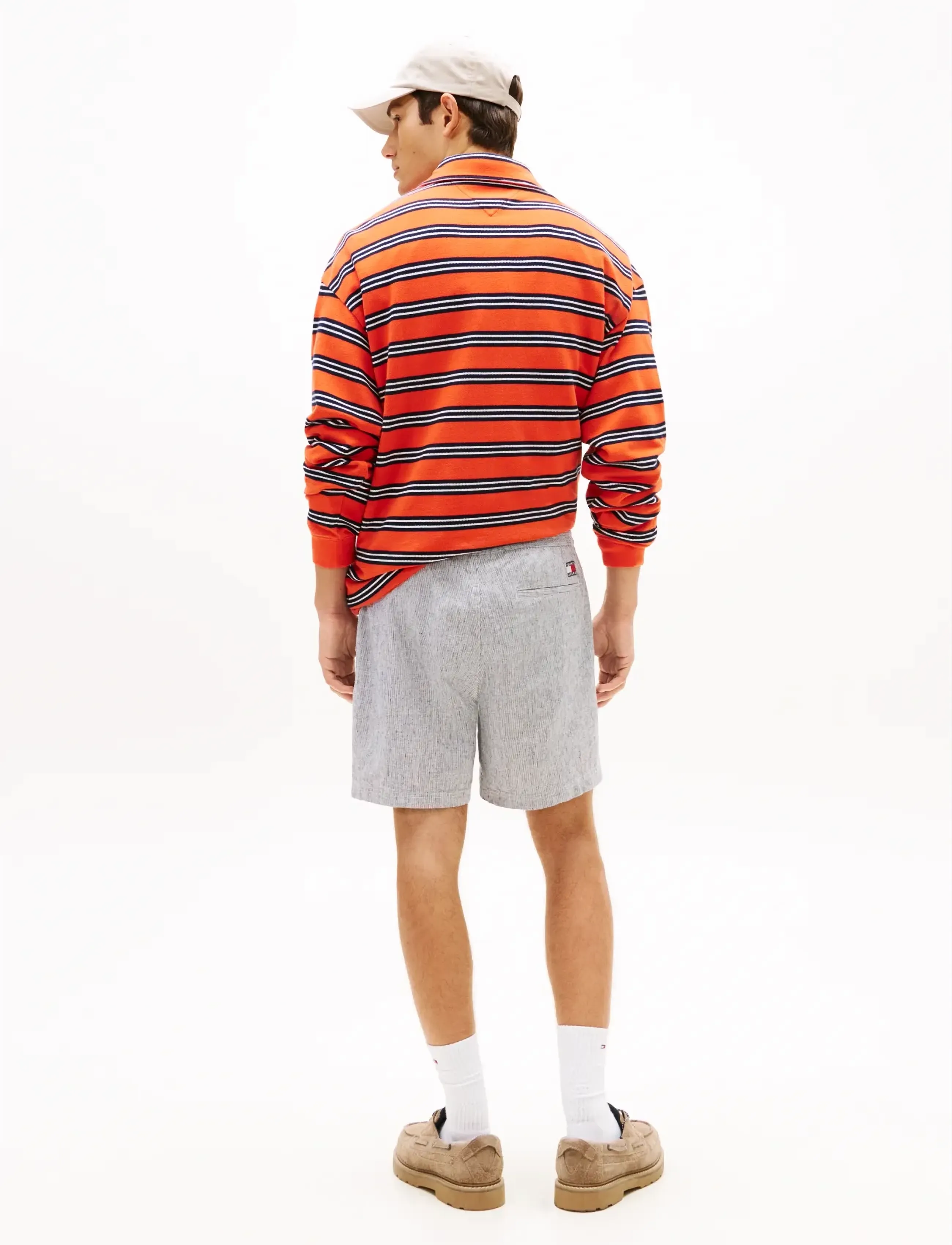 Tommy Jeans - TJM LINEN BLEND STRIPE SHORT - linen shorts - dark night navy stripes - 2