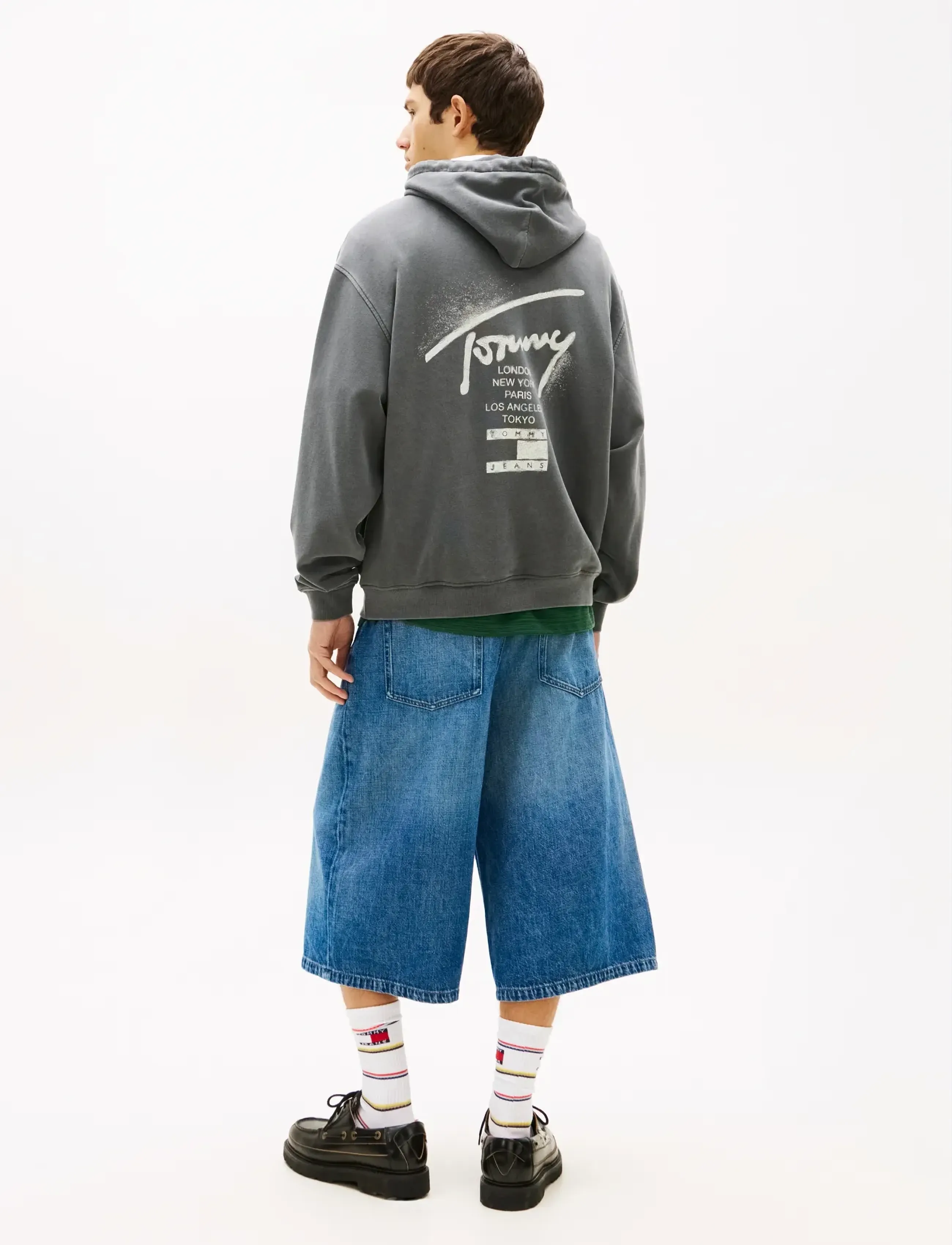 Tommy Jeans - TJM RLX NEON WSHD SIGN HD EXT - džemperiai su gobtuvu - black - 2