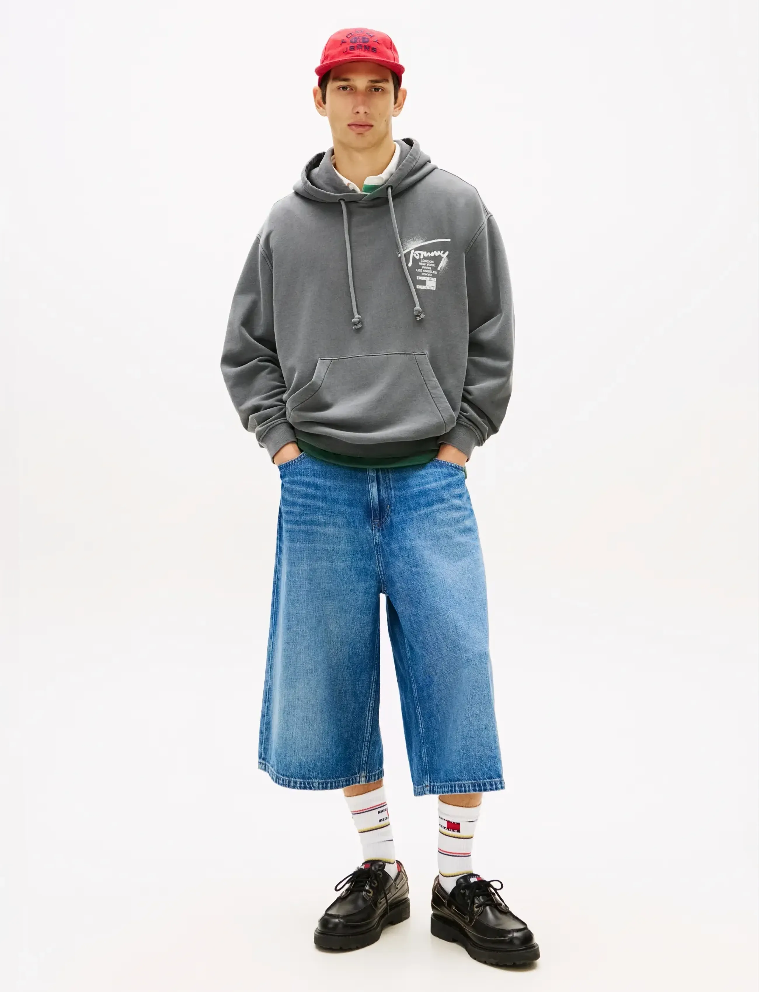 Tommy Jeans - TJM RLX NEON WSHD SIGN HD EXT - džemperiai su gobtuvu - black - 3