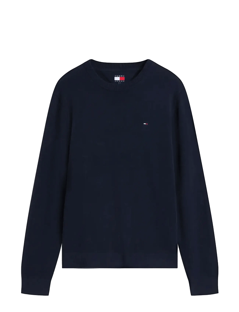 Tommy Jeans - TJM SLIM ESS LIGHT SWEATER EXT - Ümmarguse kaelusega kudumid - dark night navy - 1