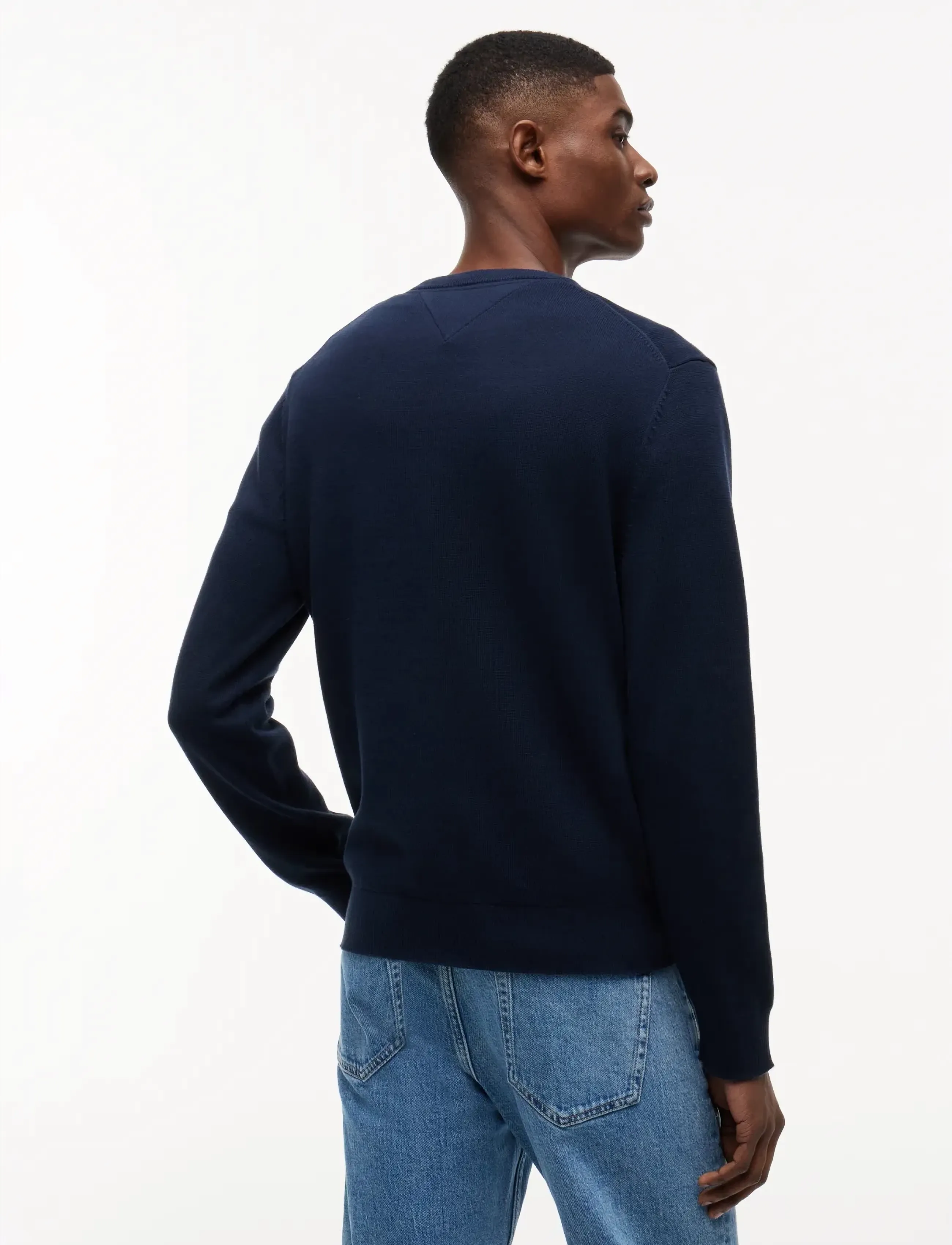 Tommy Jeans - TJM SLIM ESS LIGHT SWEATER EXT - round necks - dark night navy - 2