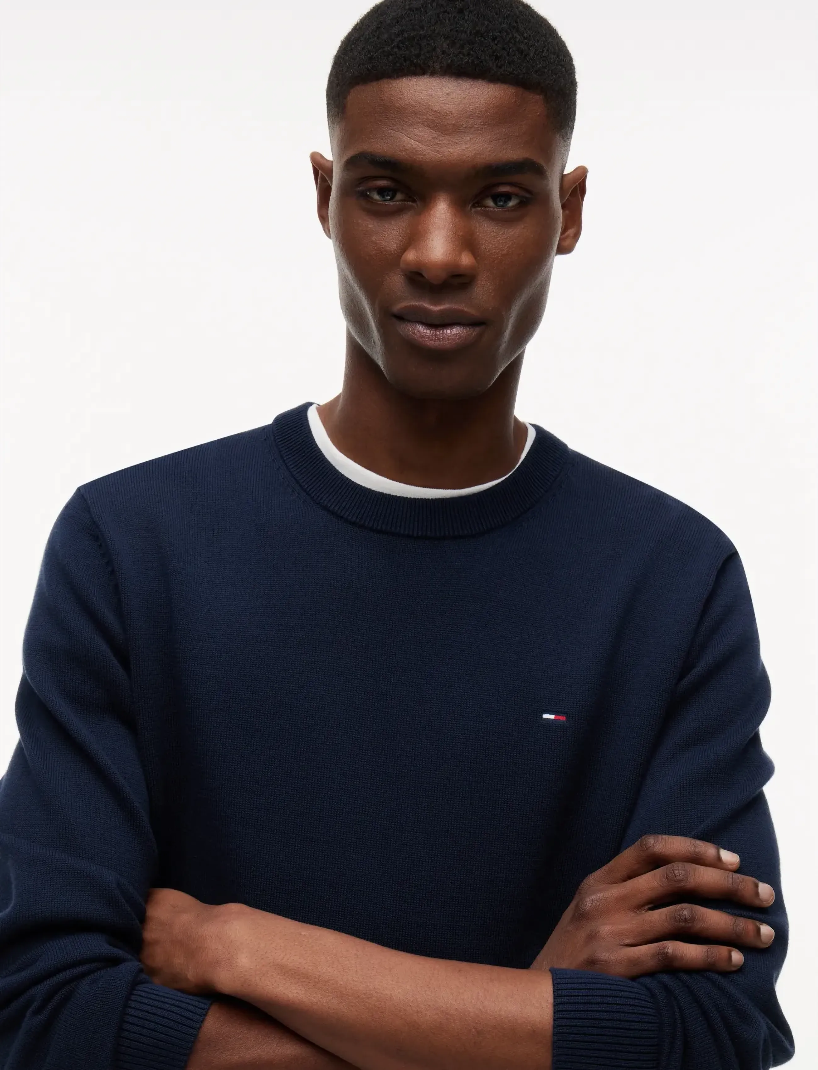 Tommy Jeans - TJM SLIM ESS LIGHT SWEATER EXT - round necks - dark night navy - 3