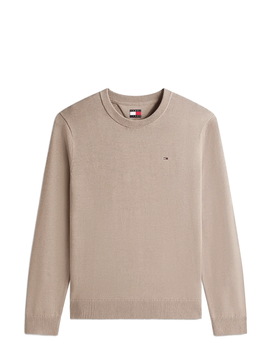 Tommy Jeans - TJM SLIM ESS LIGHT SWEATER EXT - megztiniai su apvalia apykakle - ivy mink - 1