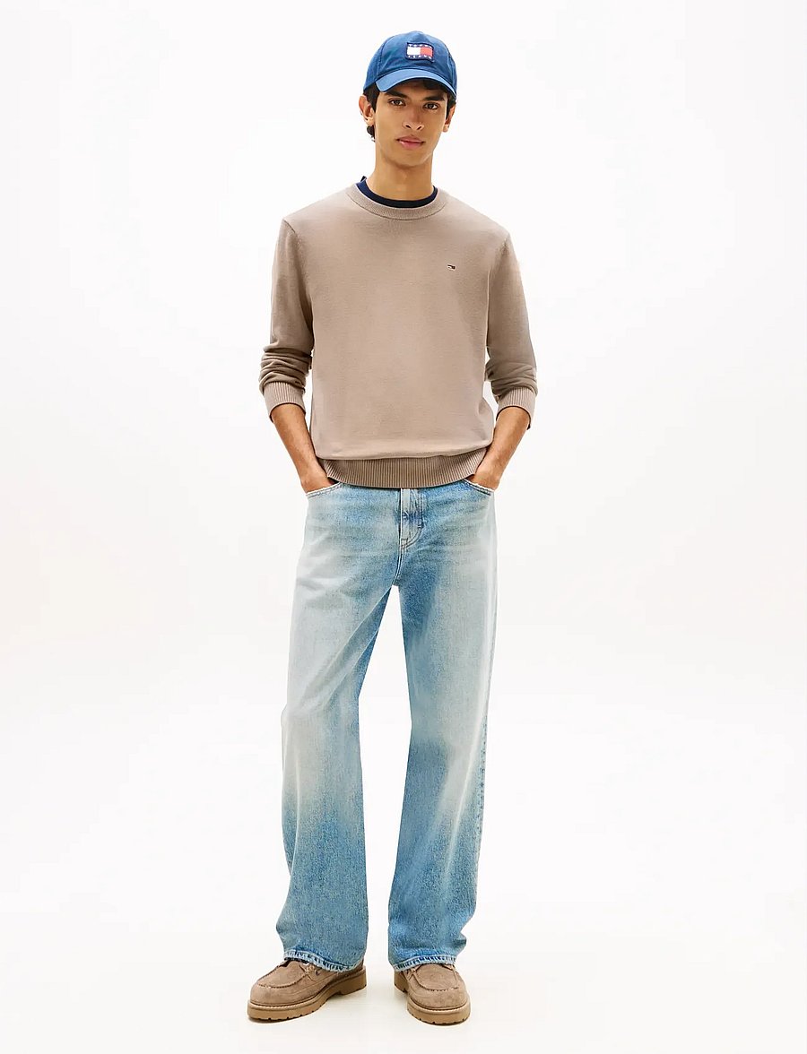 Tommy Jeans - TJM SLIM ESS LIGHT SWEATER EXT - megztiniai su apvalia apykakle - ivy mink - 3