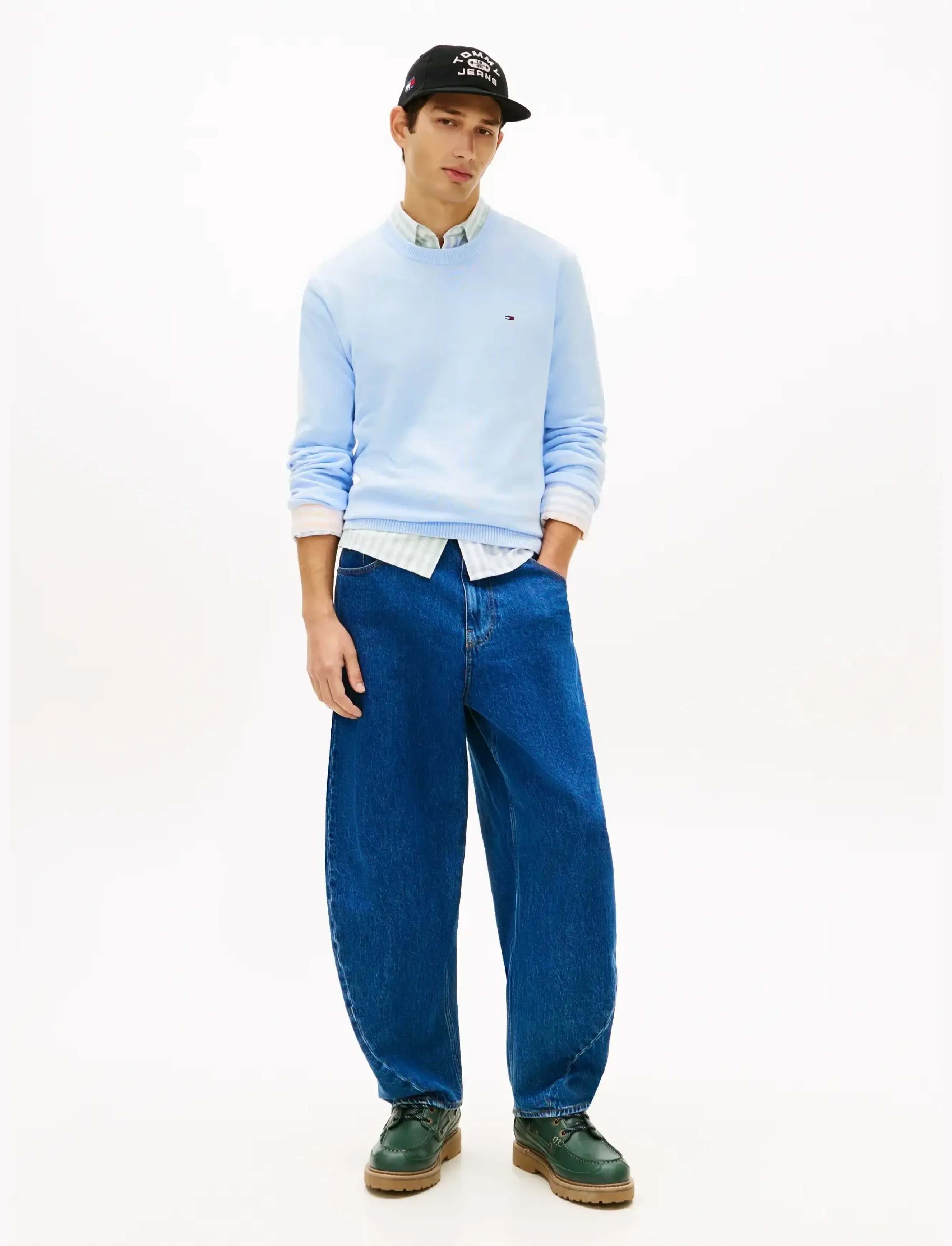 Tommy Jeans - TJM SLIM ESS LIGHT SWEATER EXT - rund hals - sweet blue - 3